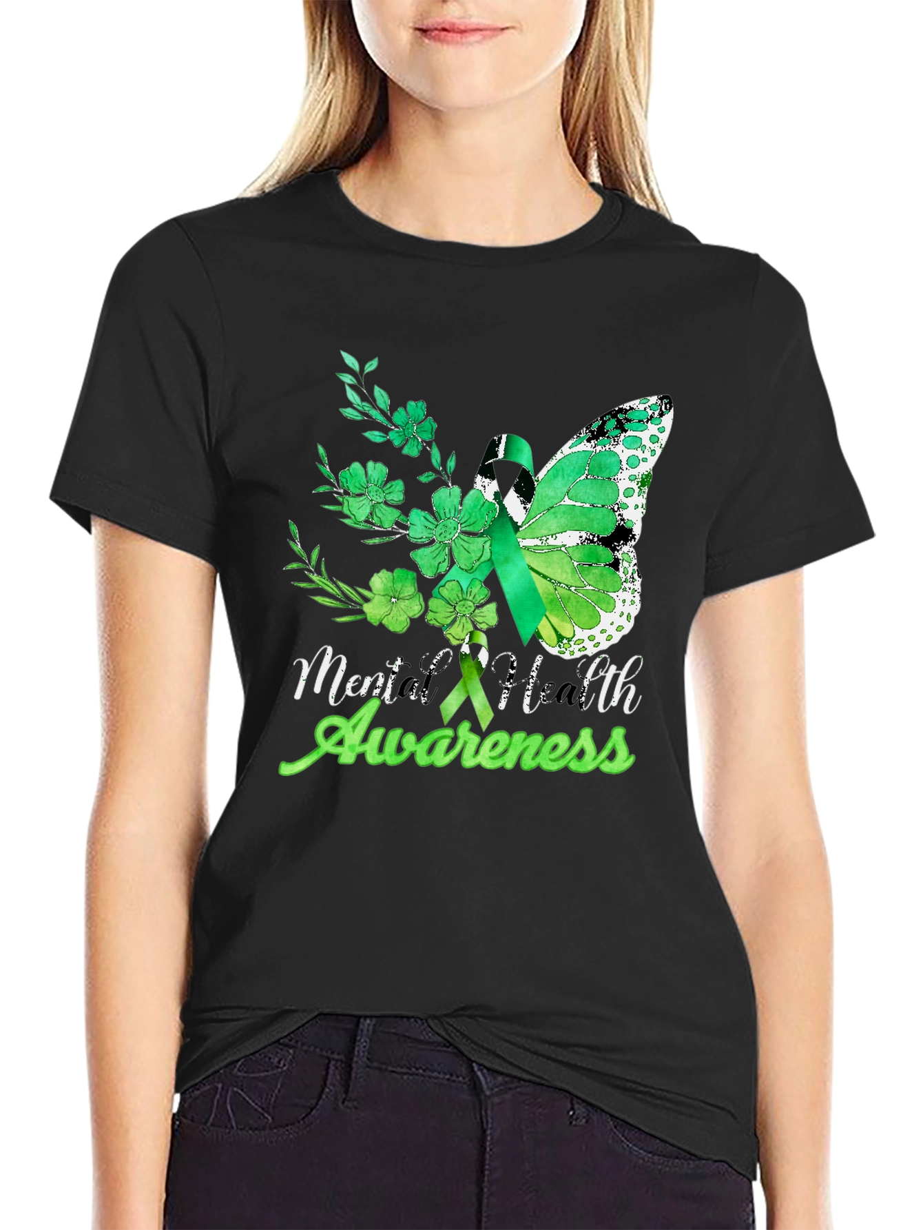 Mental Health Awareness Butterfly T-Shirt