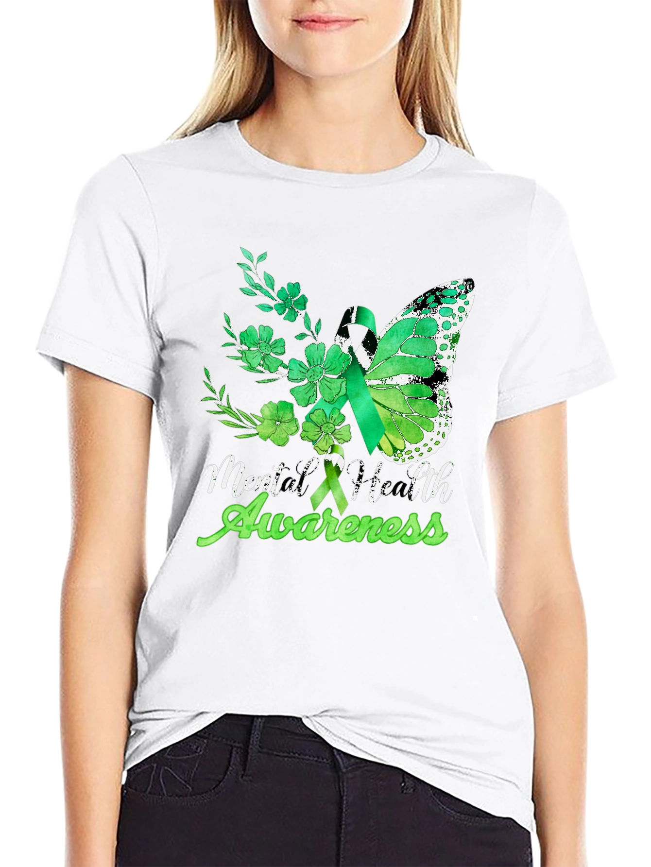 Mental Health Awareness Butterfly T-Shirt