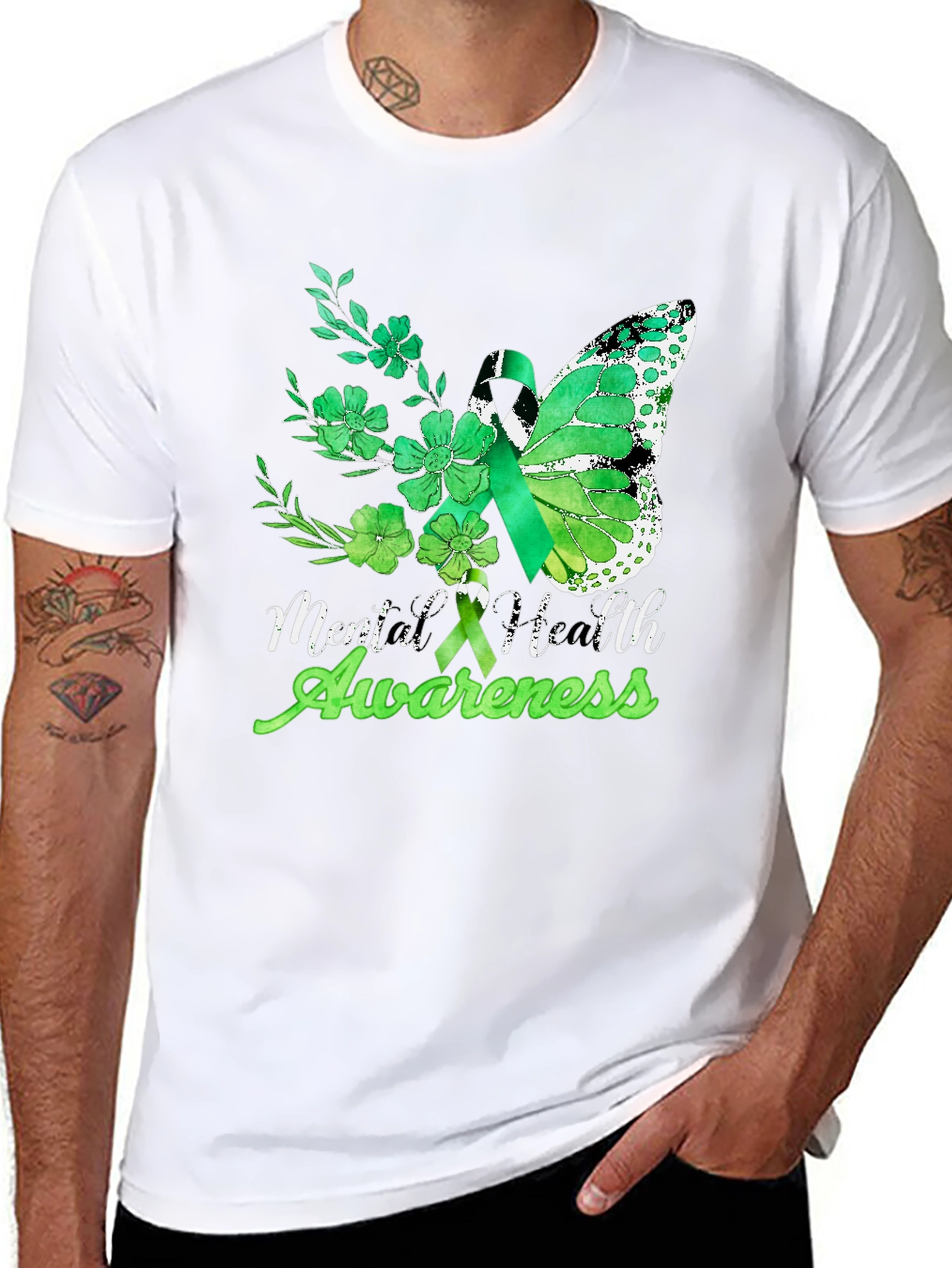 Mental Health Awareness Butterfly T-Shirt