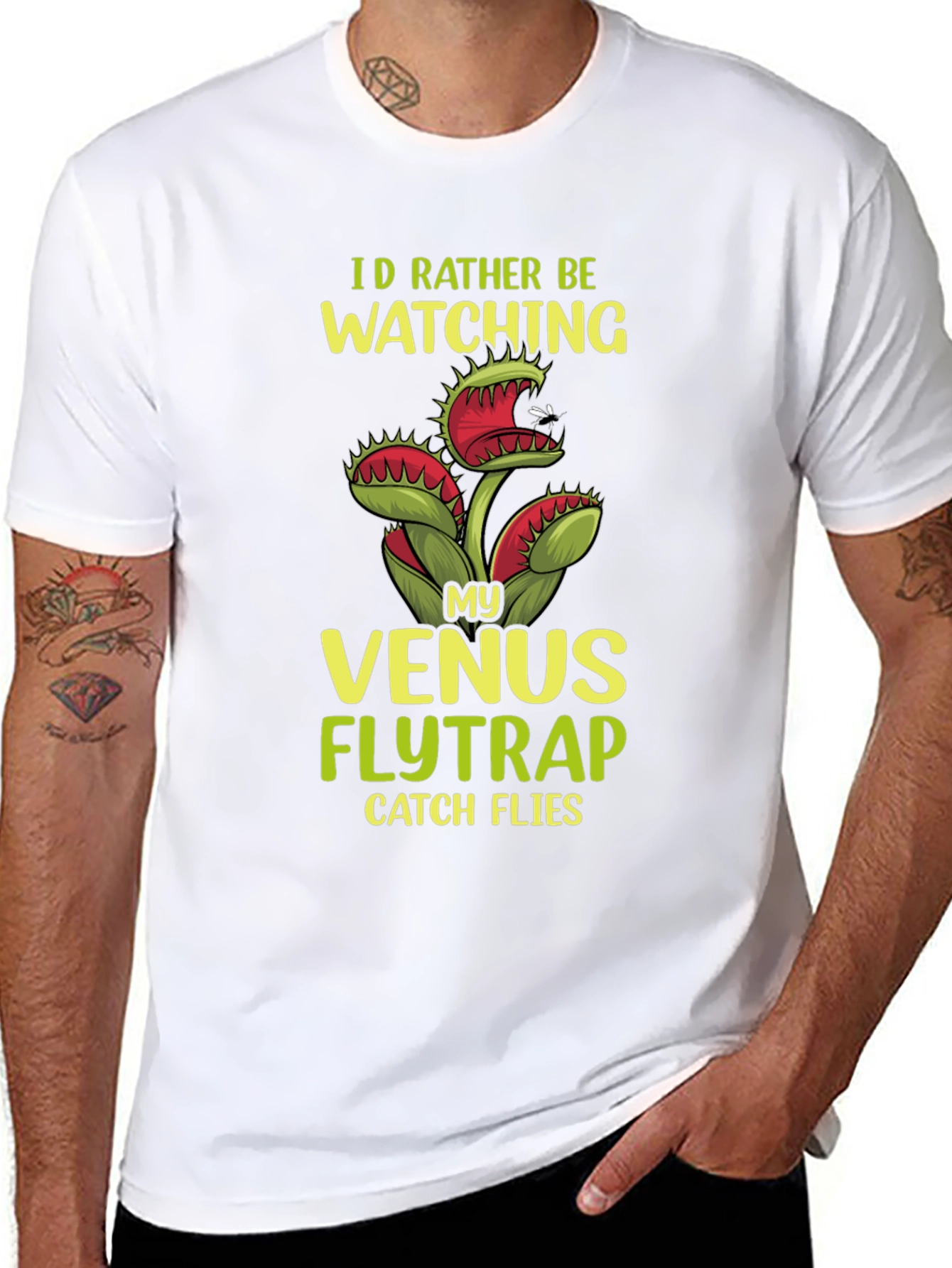 Venus Flytrap Graphic T-Shirt - Funny Plant Lover Tee