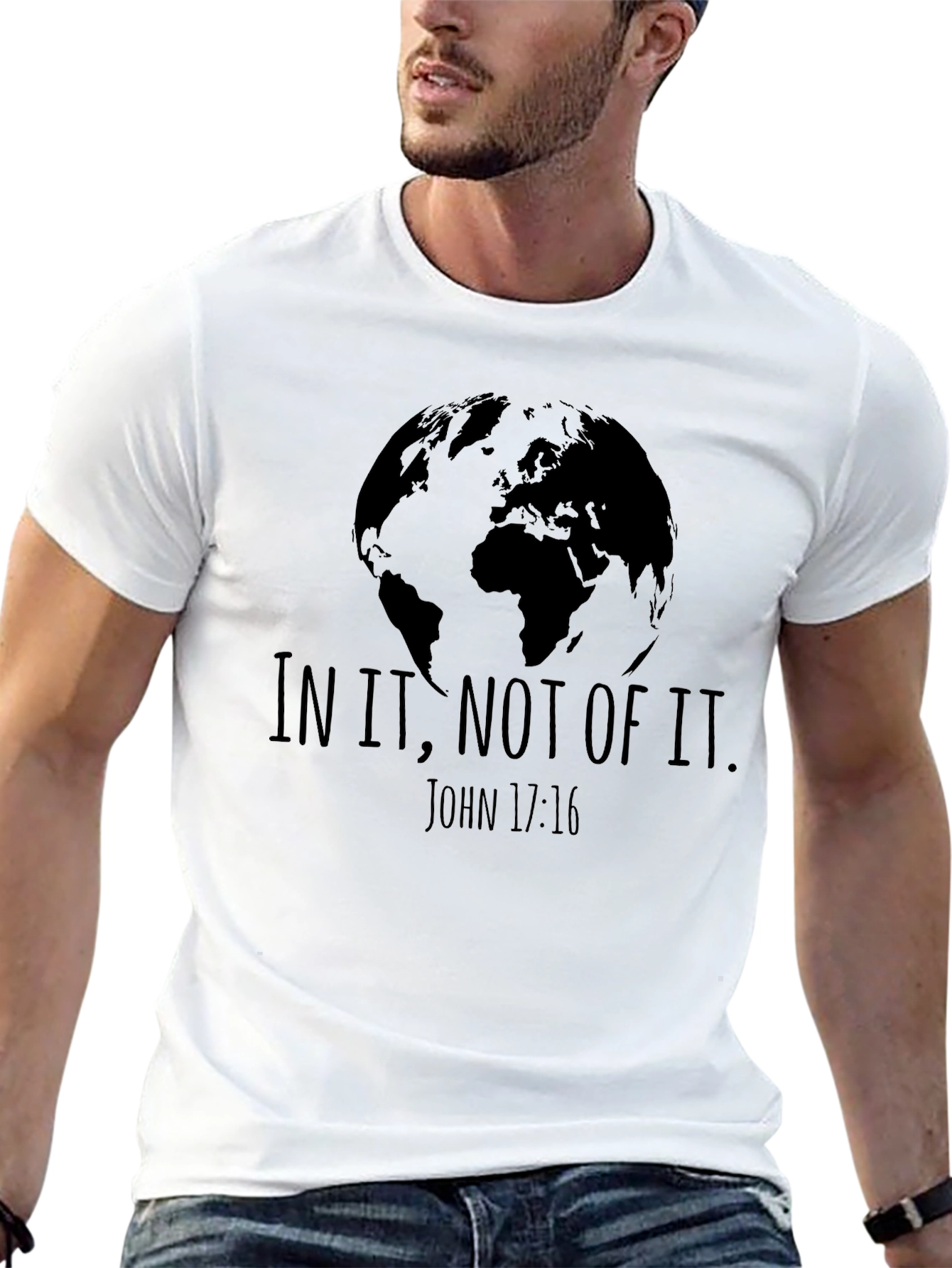 In It Not Of It Globe Graphic T-Shirt
