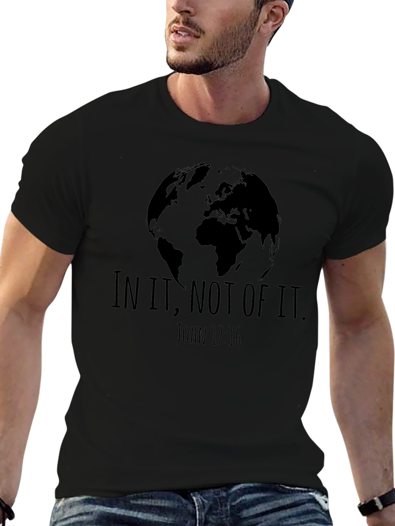 In It Not Of It Globe Graphic T-Shirt