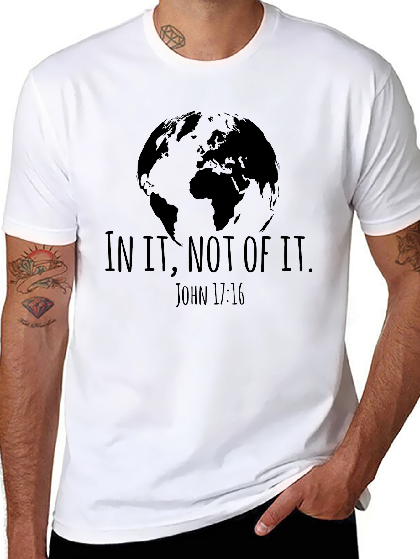 In It Not Of It Globe Graphic T-Shirt