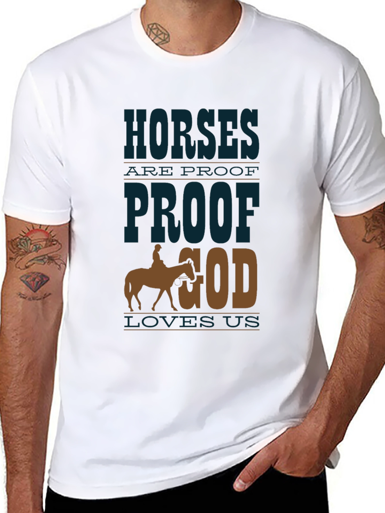 Horses Are Proof God Loves Us Graphic Tee
