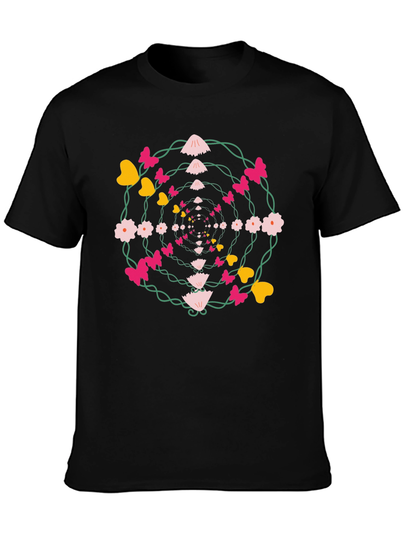 Floral Butterfly Whirlwind Graphic Tee