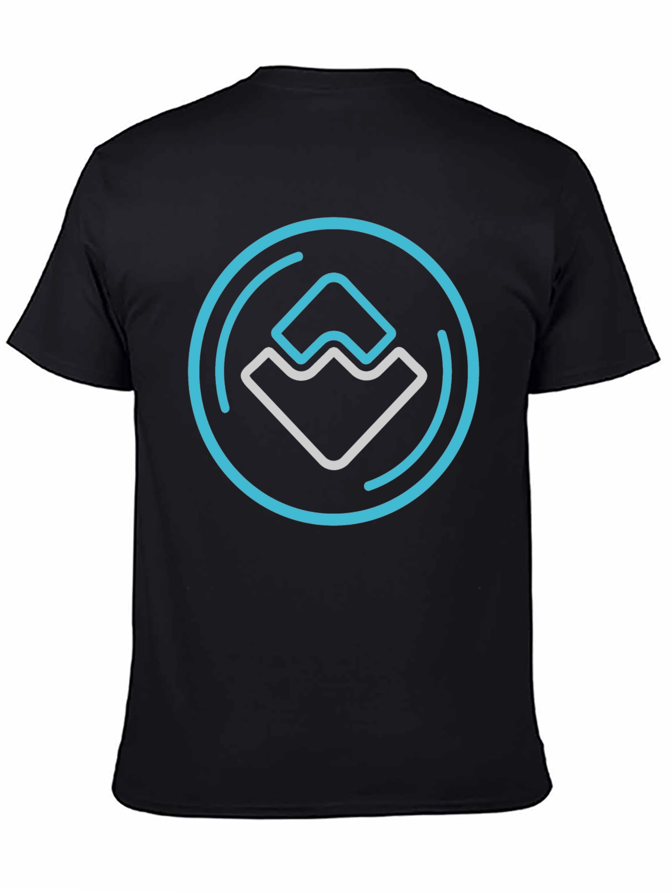 Modern Graphic Print Black T-Shirt