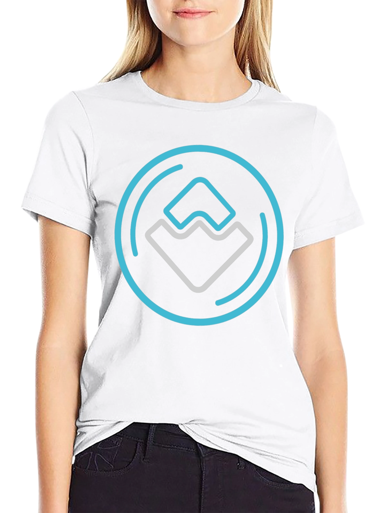 Modern Graphic Print Black T-Shirt