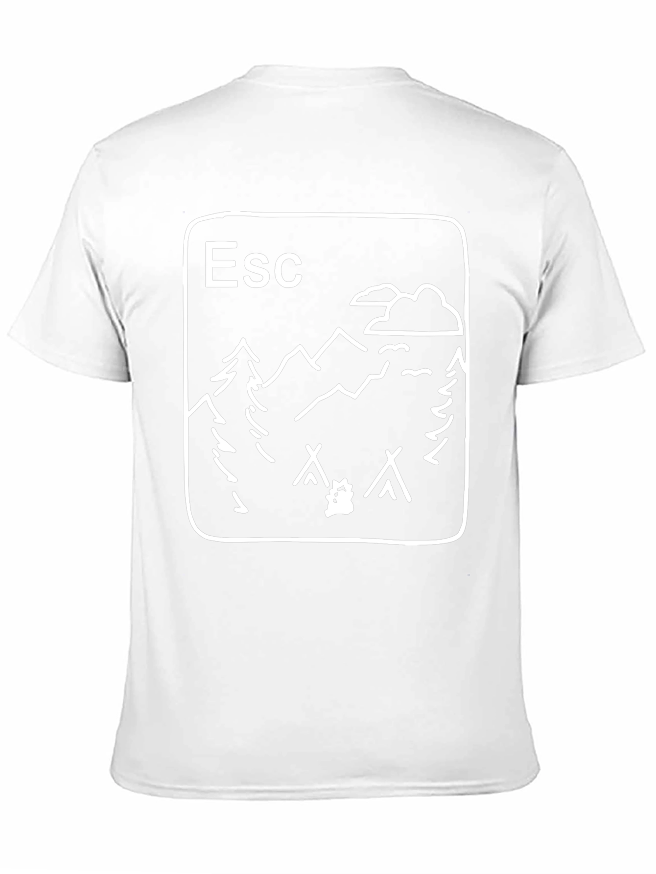 Escape Outdoors Camping T-Shirt - Black Cotton Tee