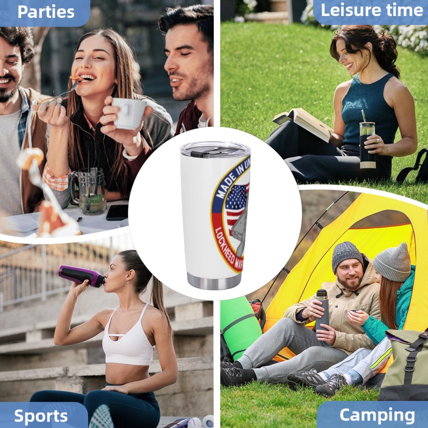 Daily Use Insulated Stainless Steel Tumbler - Stylish Graphic Print Cup