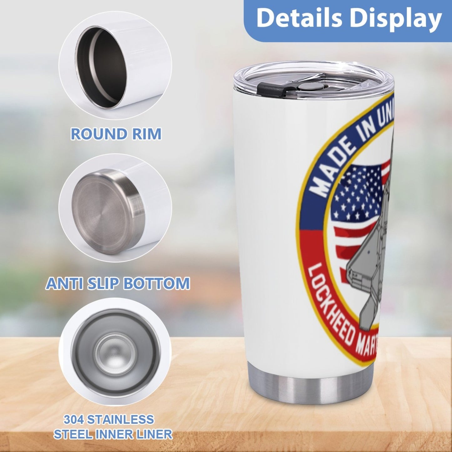 Daily Use Insulated Stainless Steel Tumbler - Stylish Graphic Print Cup