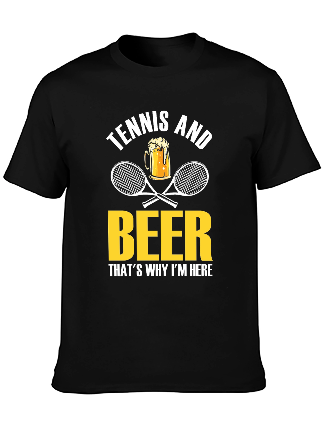 Tennis and Beer Graphic T-Shirt