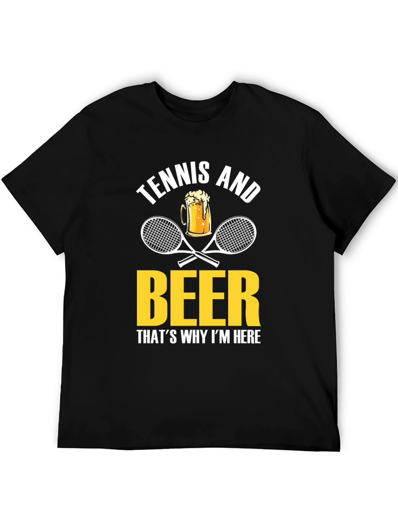 Tennis and Beer Graphic T-Shirt