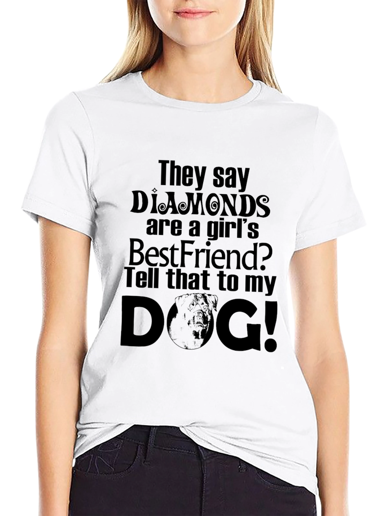 Diamonds are a Girls Best Friend? Dog T-Shirt