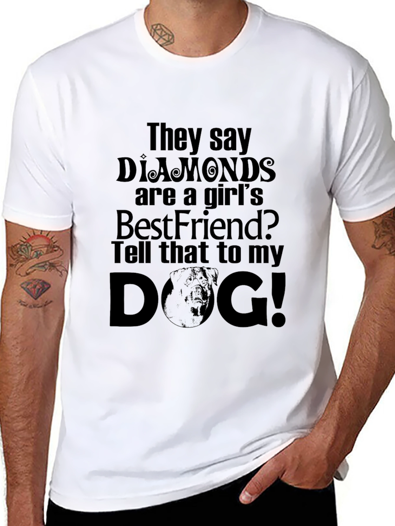 Diamonds are a Girls Best Friend? Dog T-Shirt