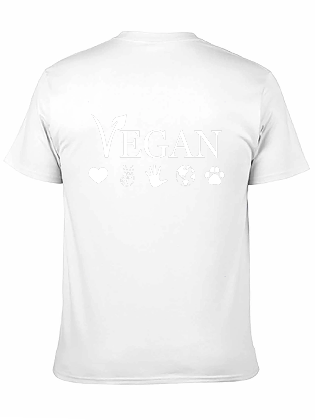 Vegan Graphic T-Shirt - Love Peace Planet Design