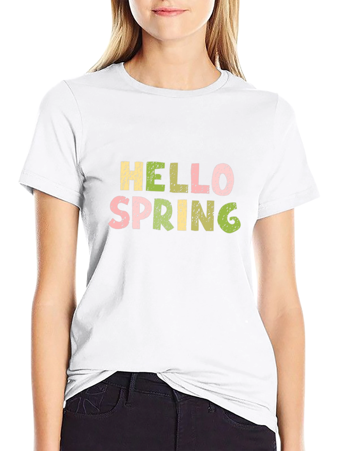 Hello Spring T-Shirt - Short Sleeve Graphic Tee