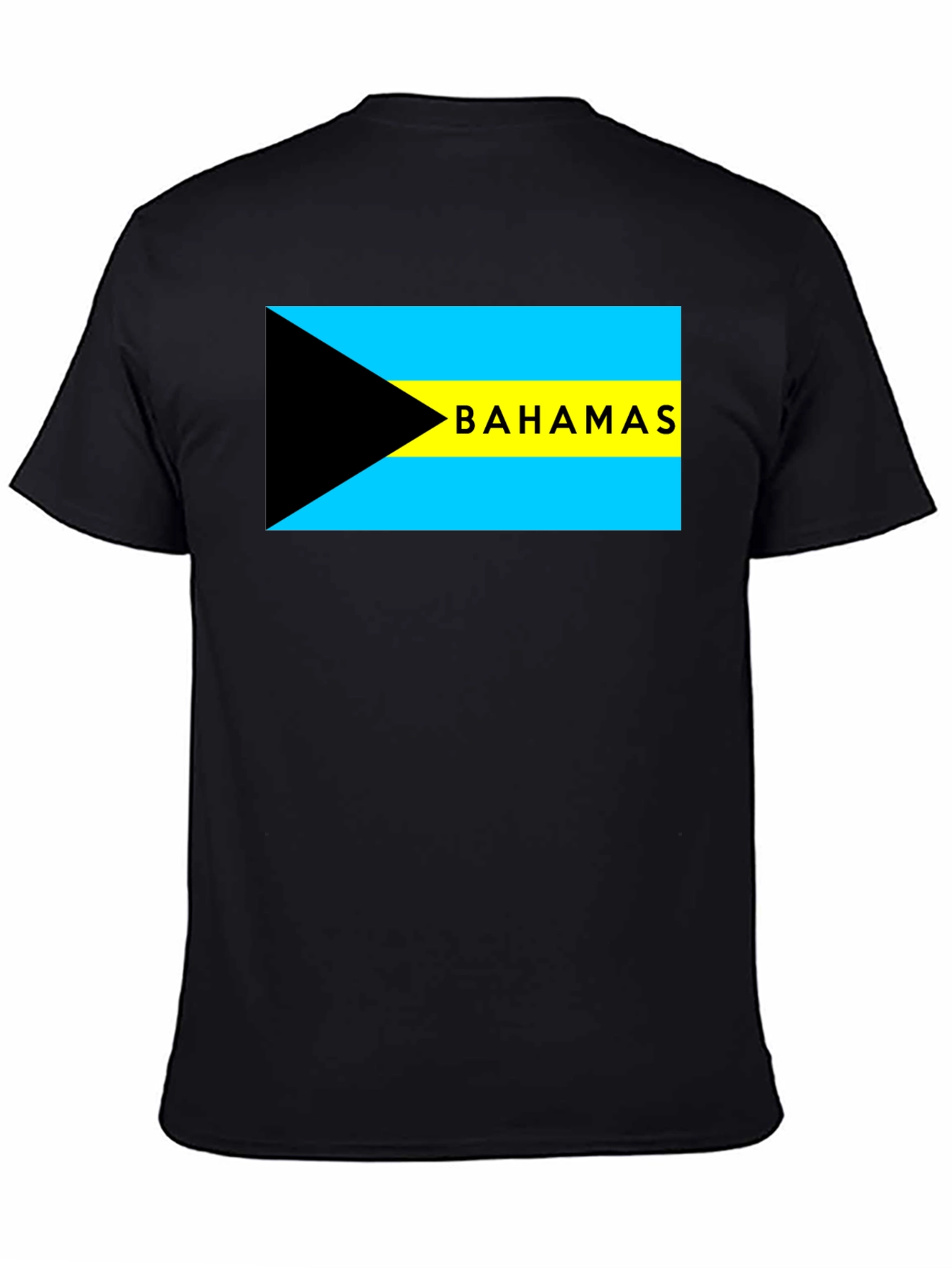 Bahamas Flag Graphic T-Shirt - Black