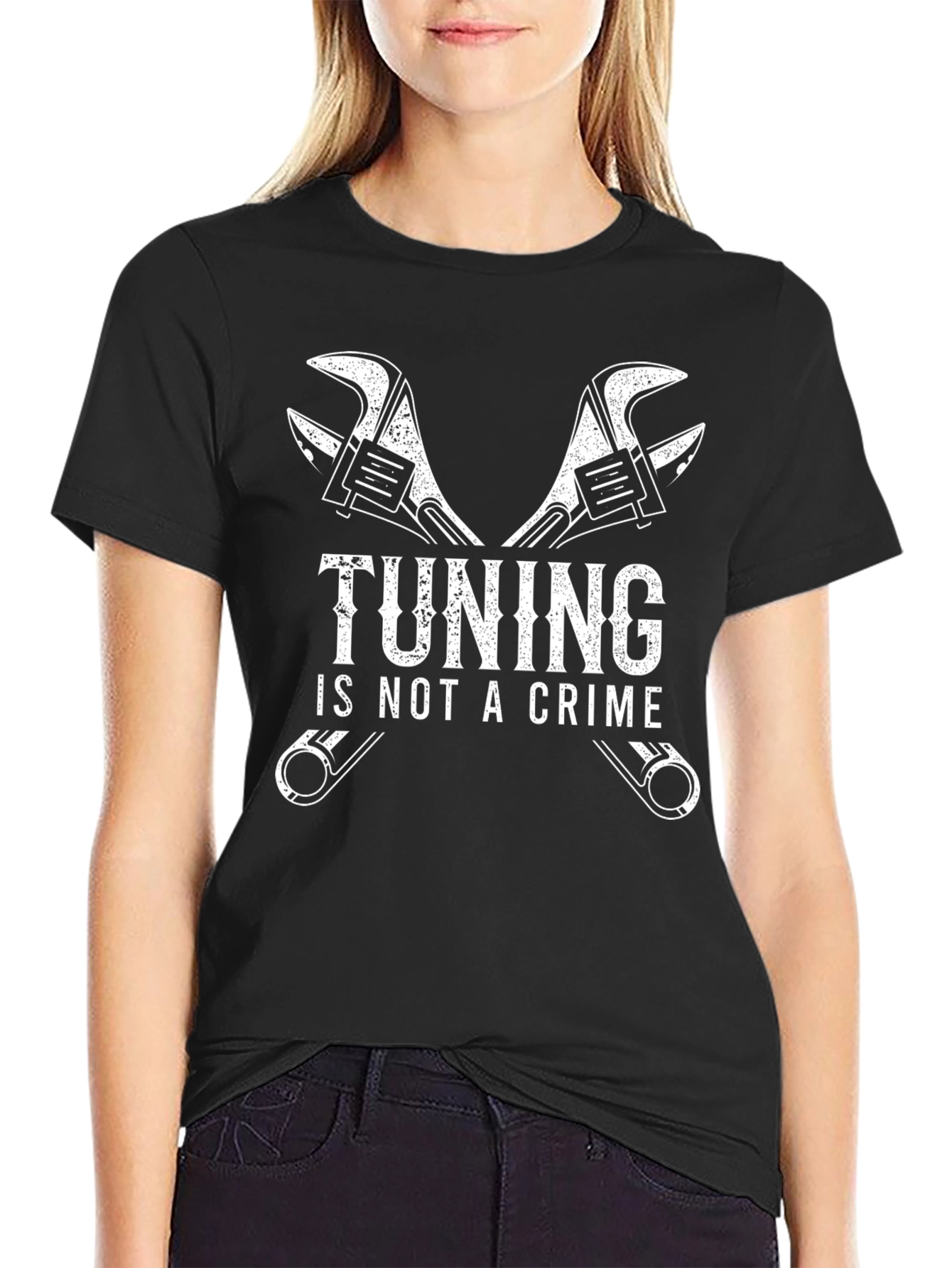 Tuning Is Not A Crime Mechanic Wrench T-Shirt