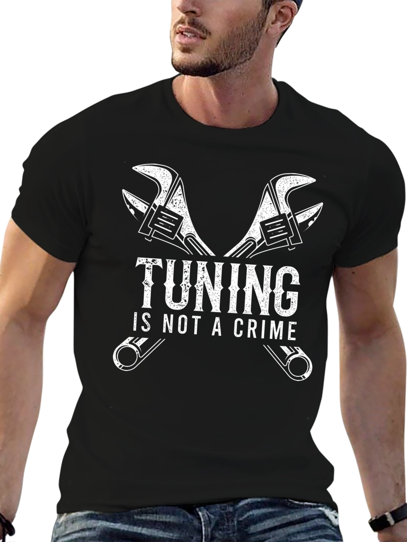 Tuning Is Not A Crime Mechanic Wrench T-Shirt