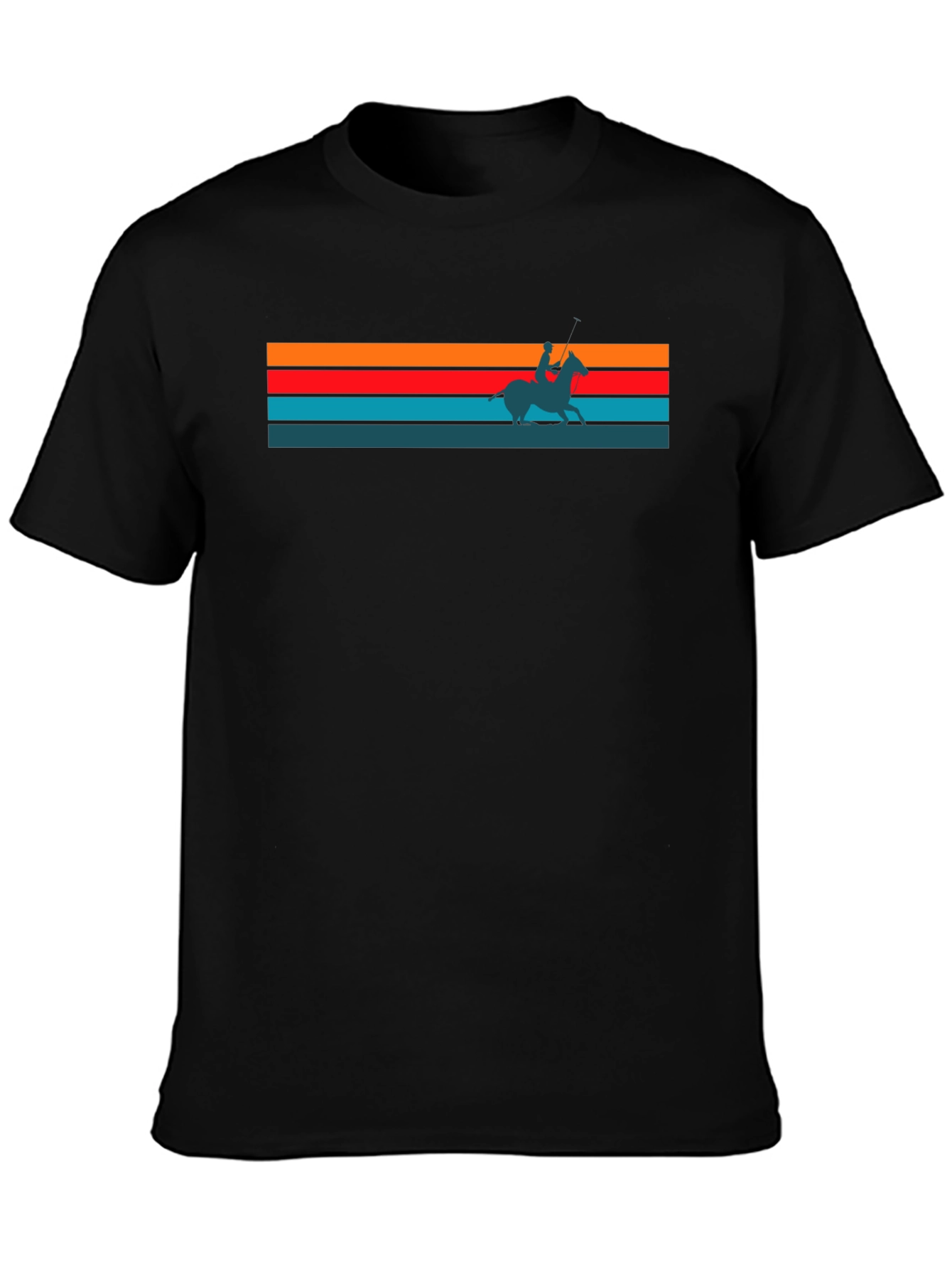 Retro Sunset Horse Rider Graphic Tee