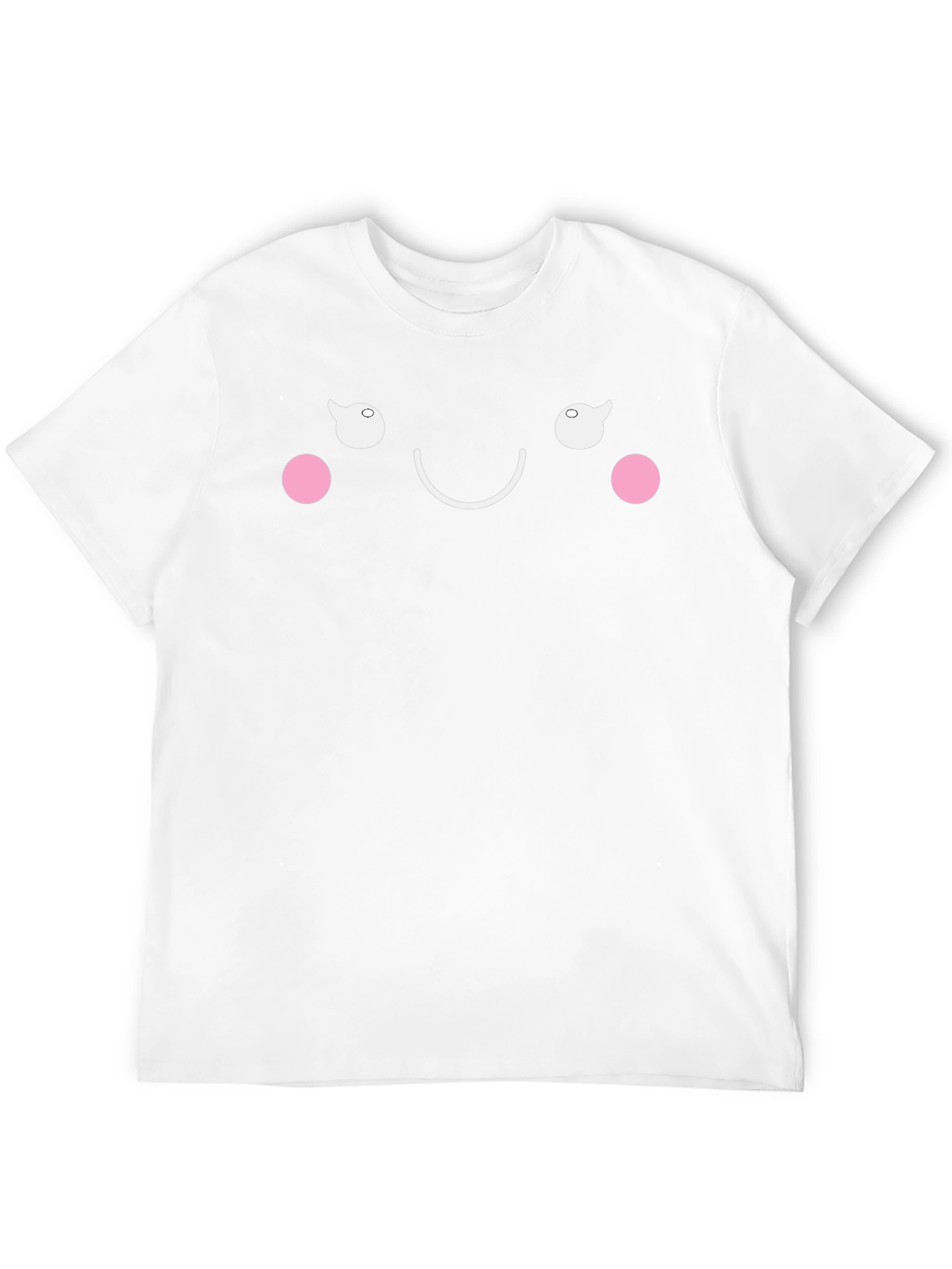 Kawaii Face Black T-Shirt - Express Your Happy Mood!
