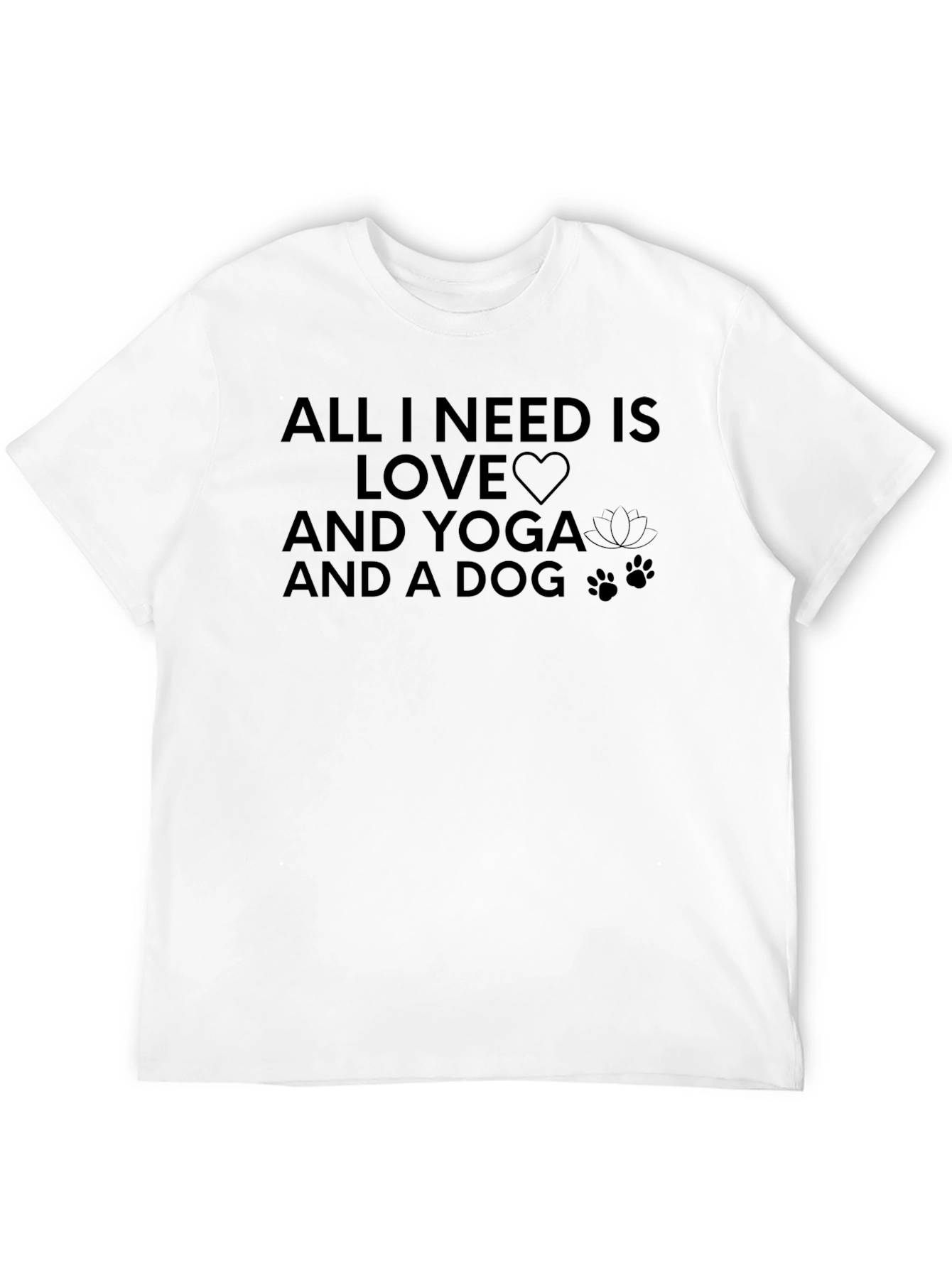 Yoga Love Dog T-Shirt - Black Graphic Tee