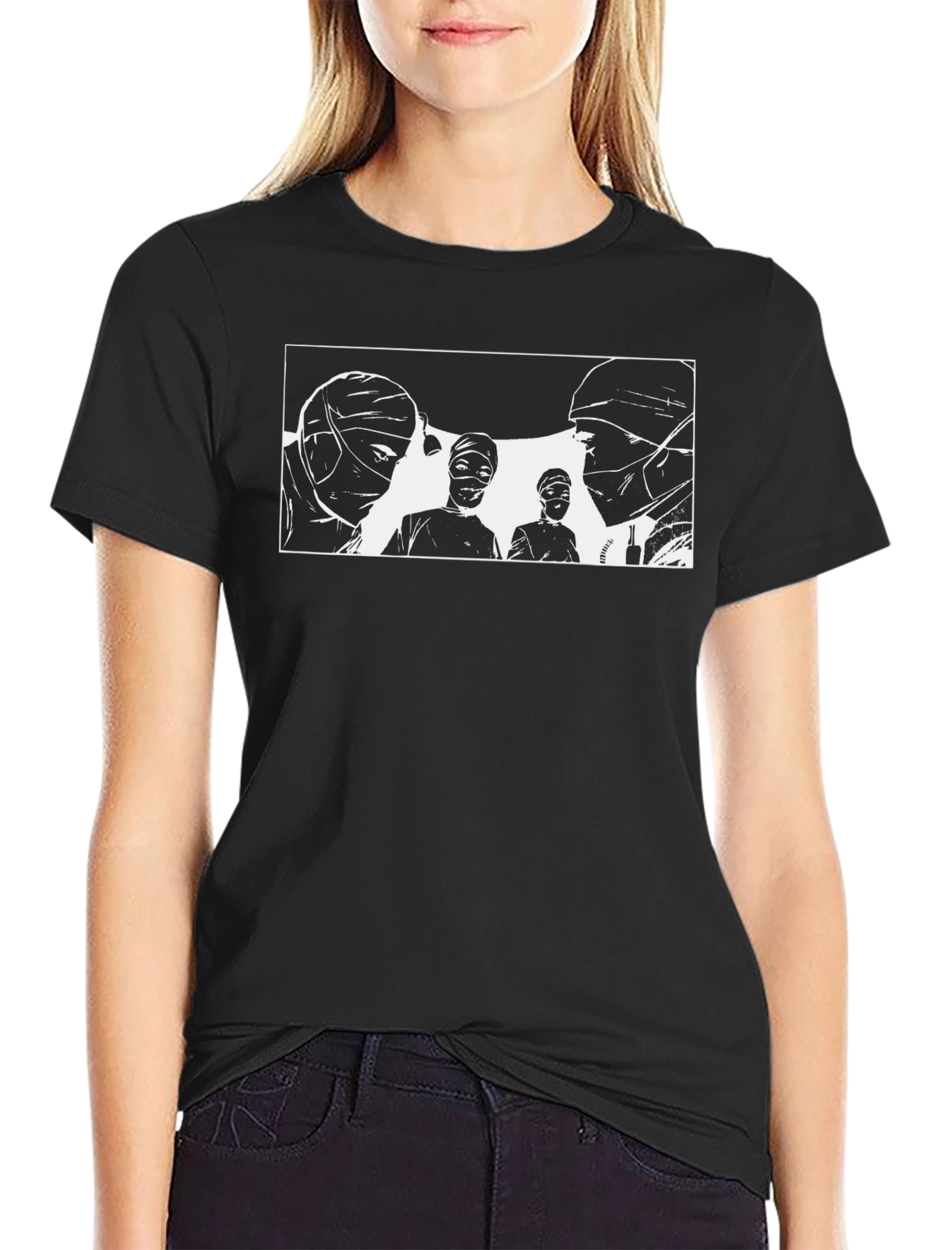 Surgeons Graphic T-Shirt - Black Cotton Crew Neck Tee