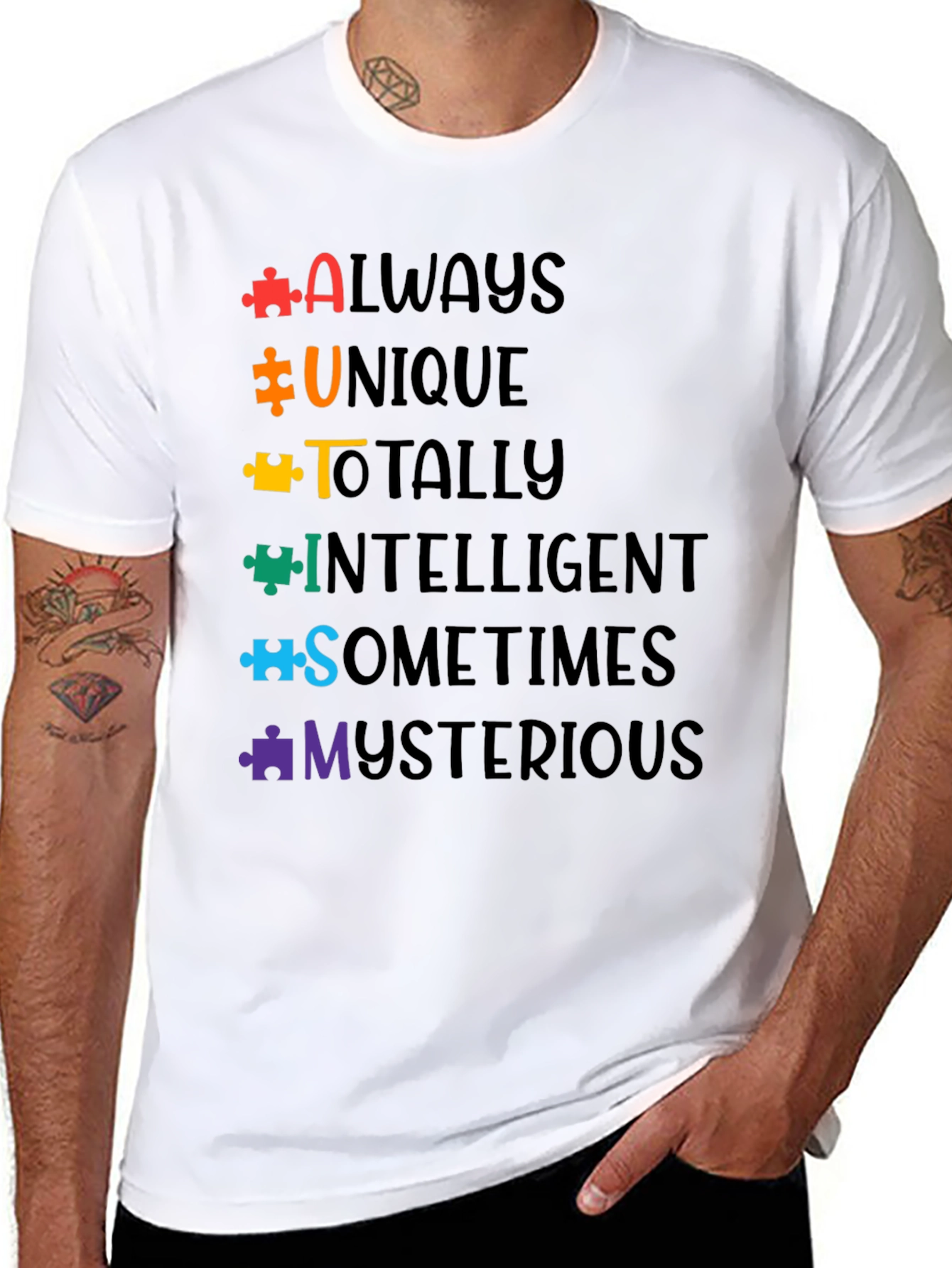 Autism Awareness T-Shirt Puzzle Piece Design