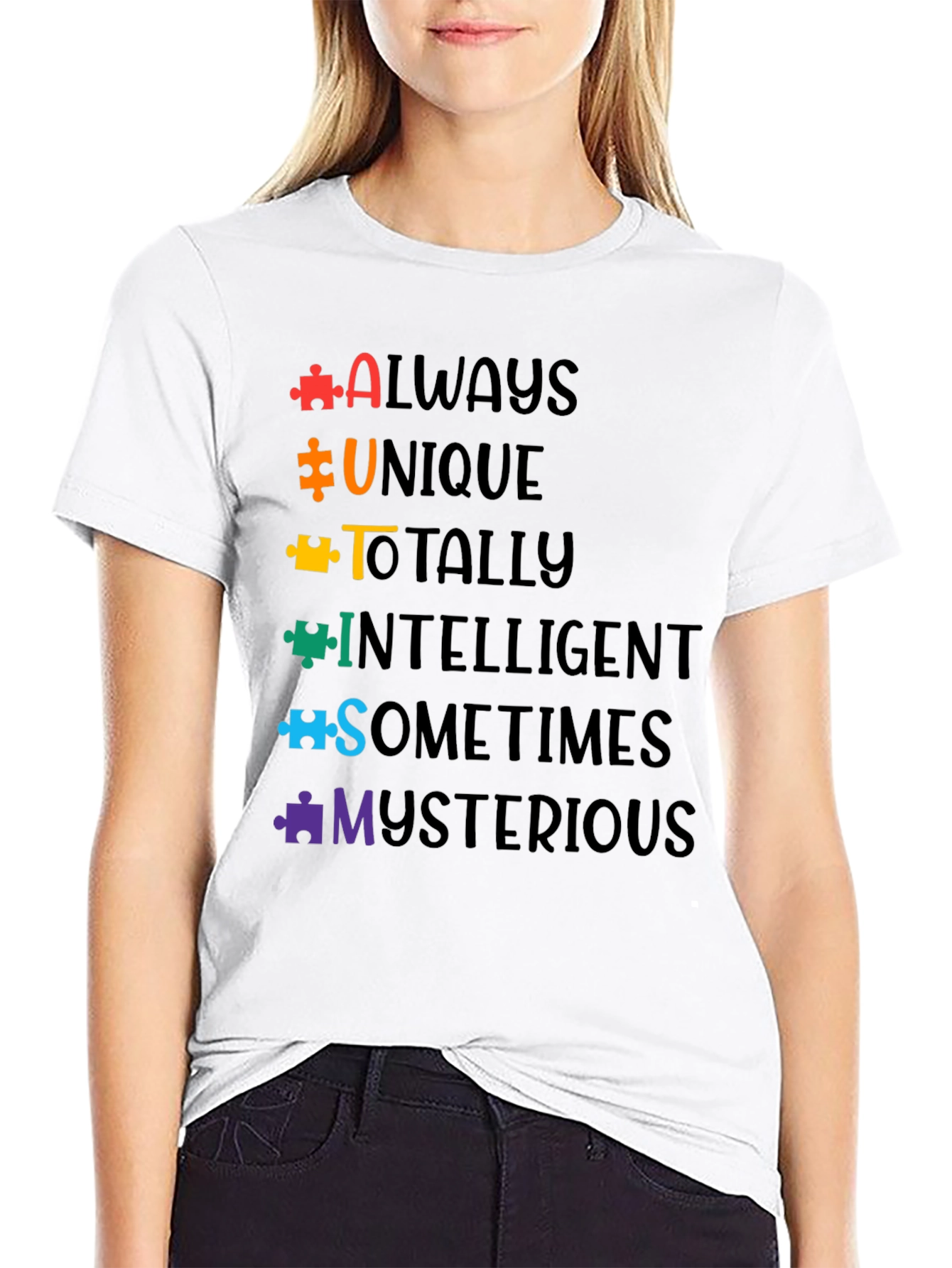 Autism Awareness T-Shirt Puzzle Piece Design