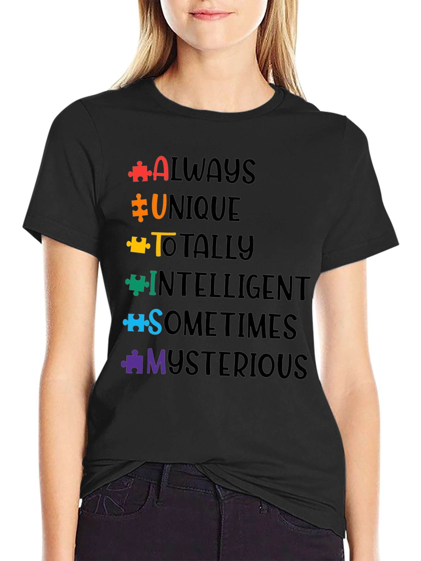 Autism Awareness T-Shirt Puzzle Piece Design