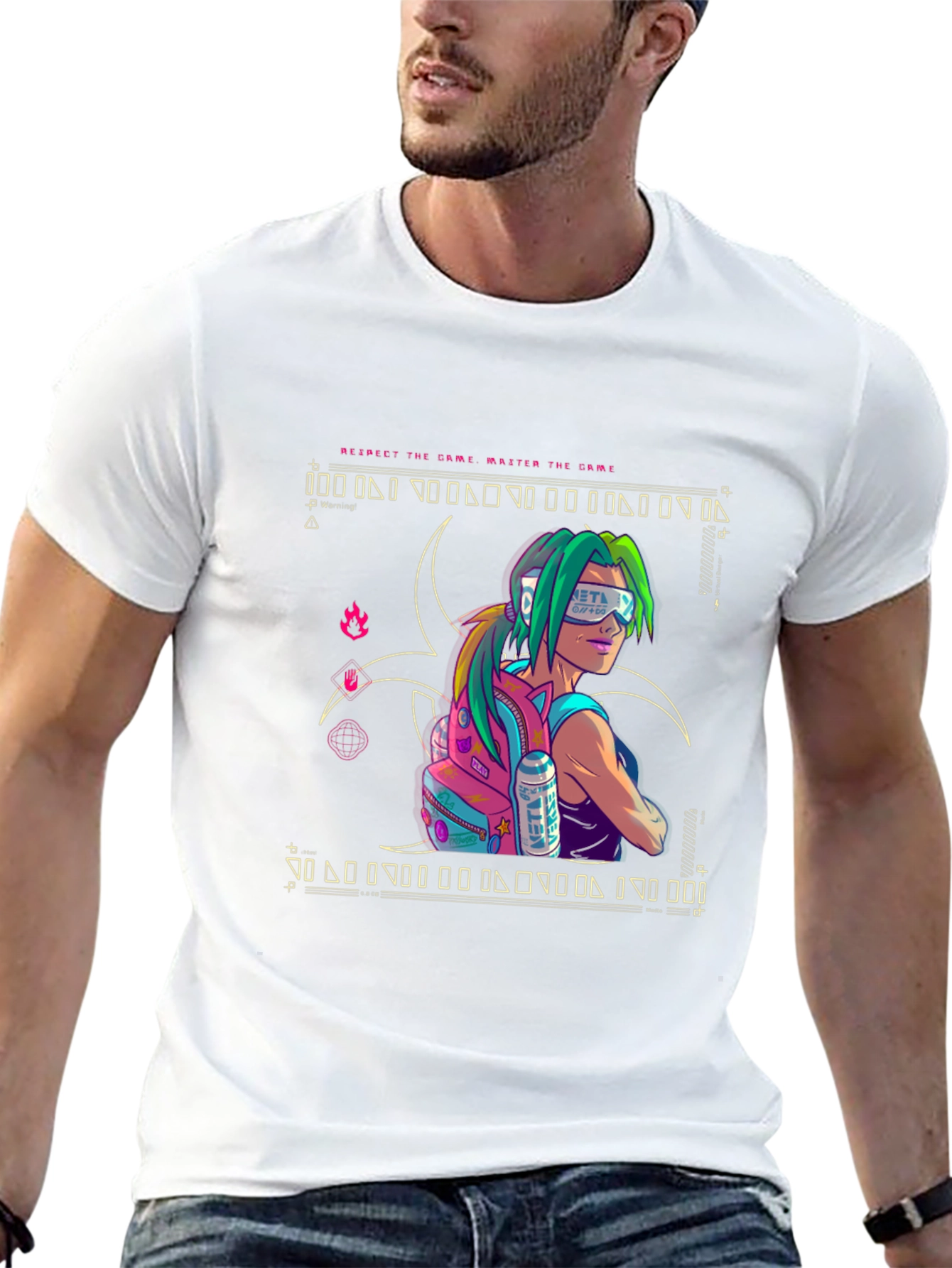 Cyberpunk Style Graphic T-Shirt