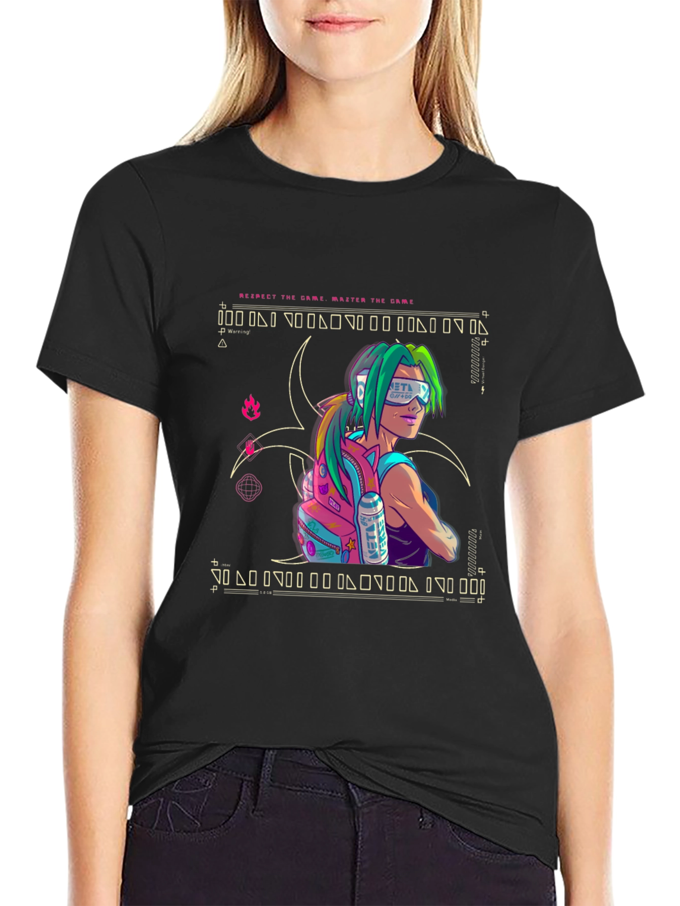 Cyberpunk Style Graphic T-Shirt