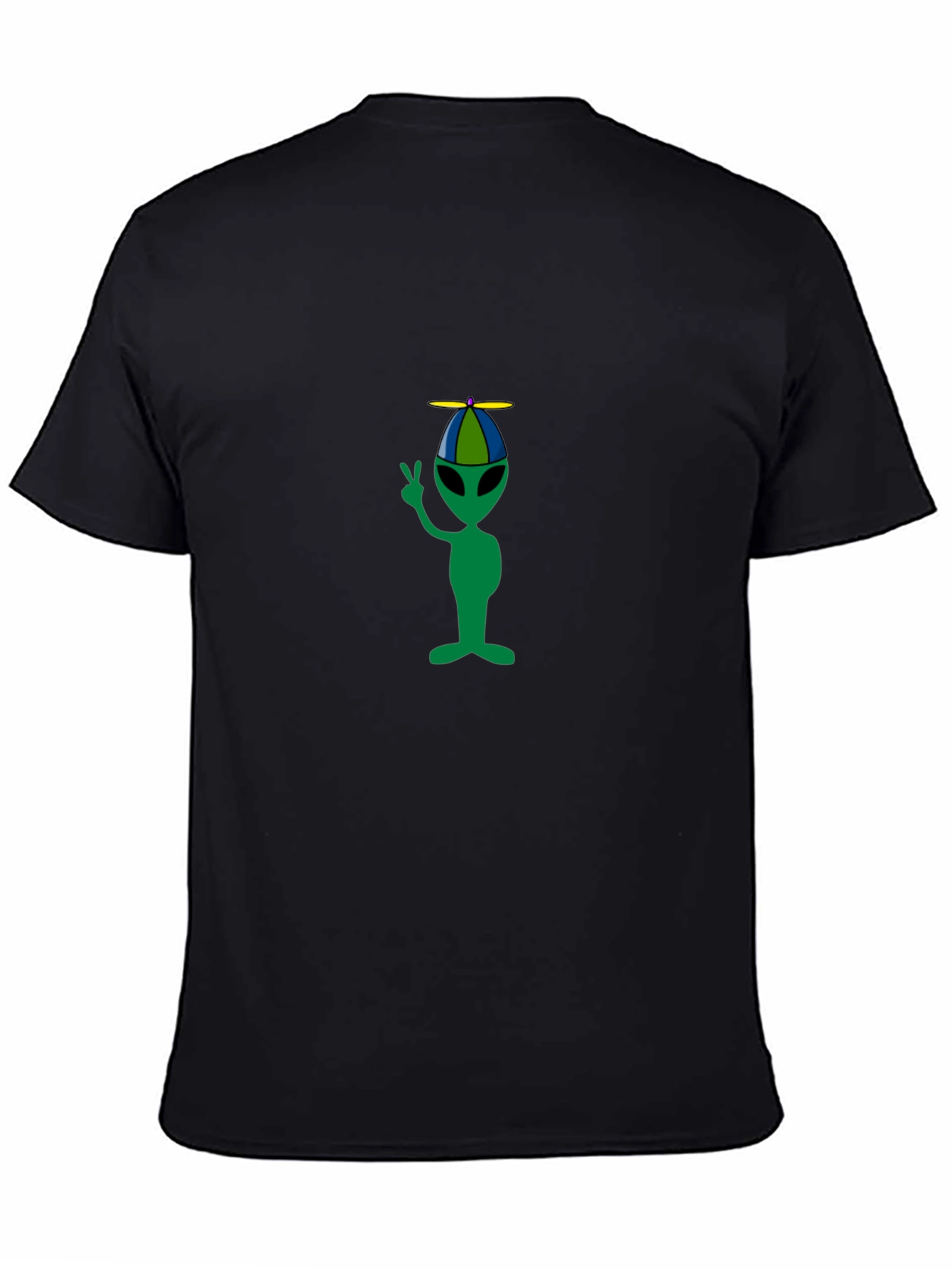 Alien Propeller Hat T-Shirt - Black