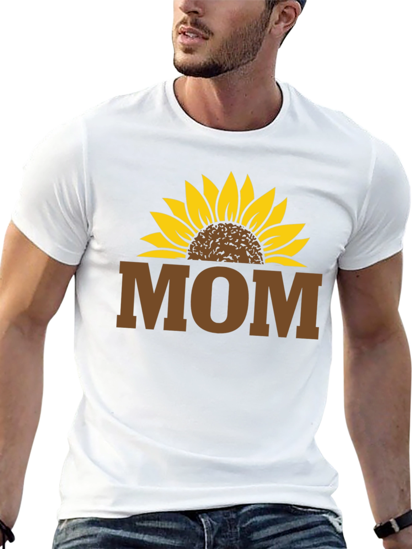 Sunflower Mom T-Shirt - Black Graphic Tee