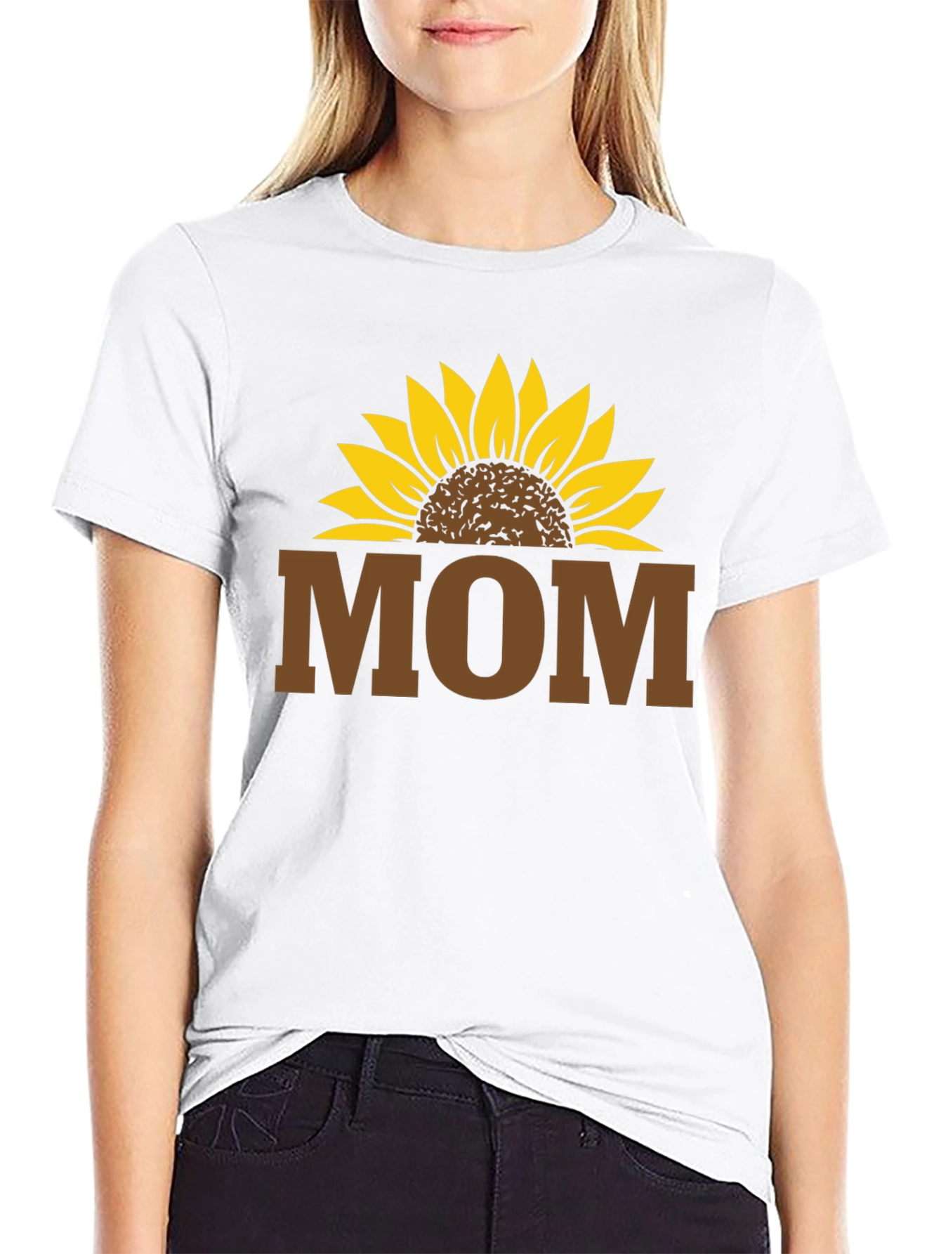 Sunflower Mom T-Shirt - Black Graphic Tee
