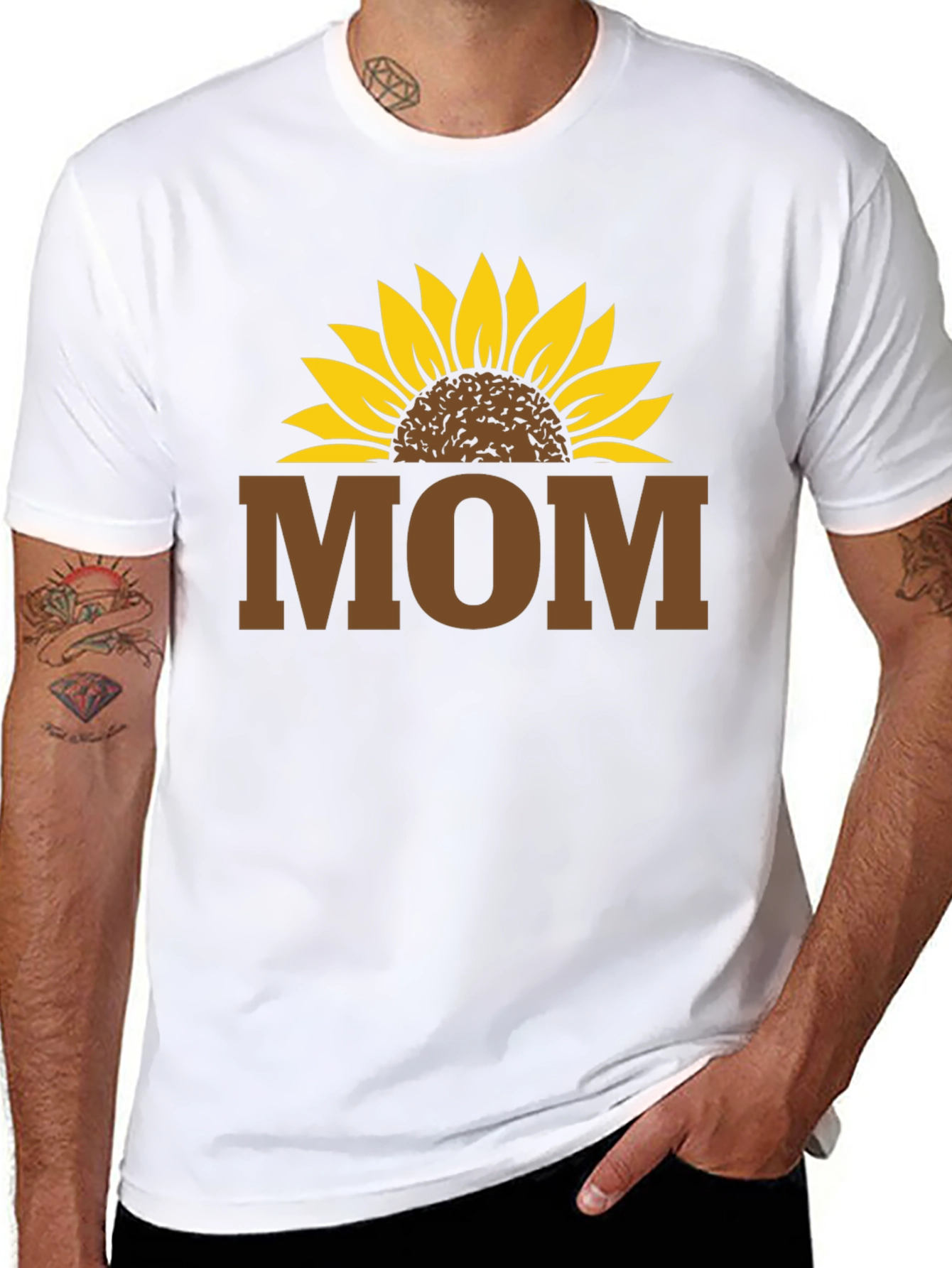 Sunflower Mom T-Shirt - Black Graphic Tee