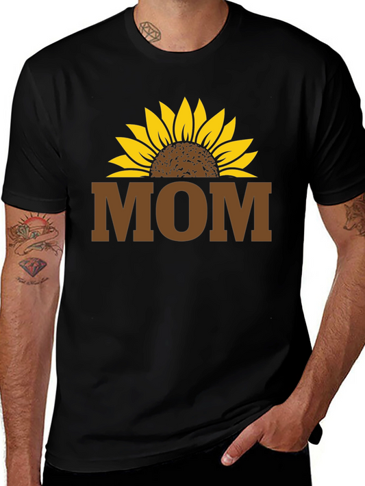 Sunflower Mom T-Shirt - Black Graphic Tee