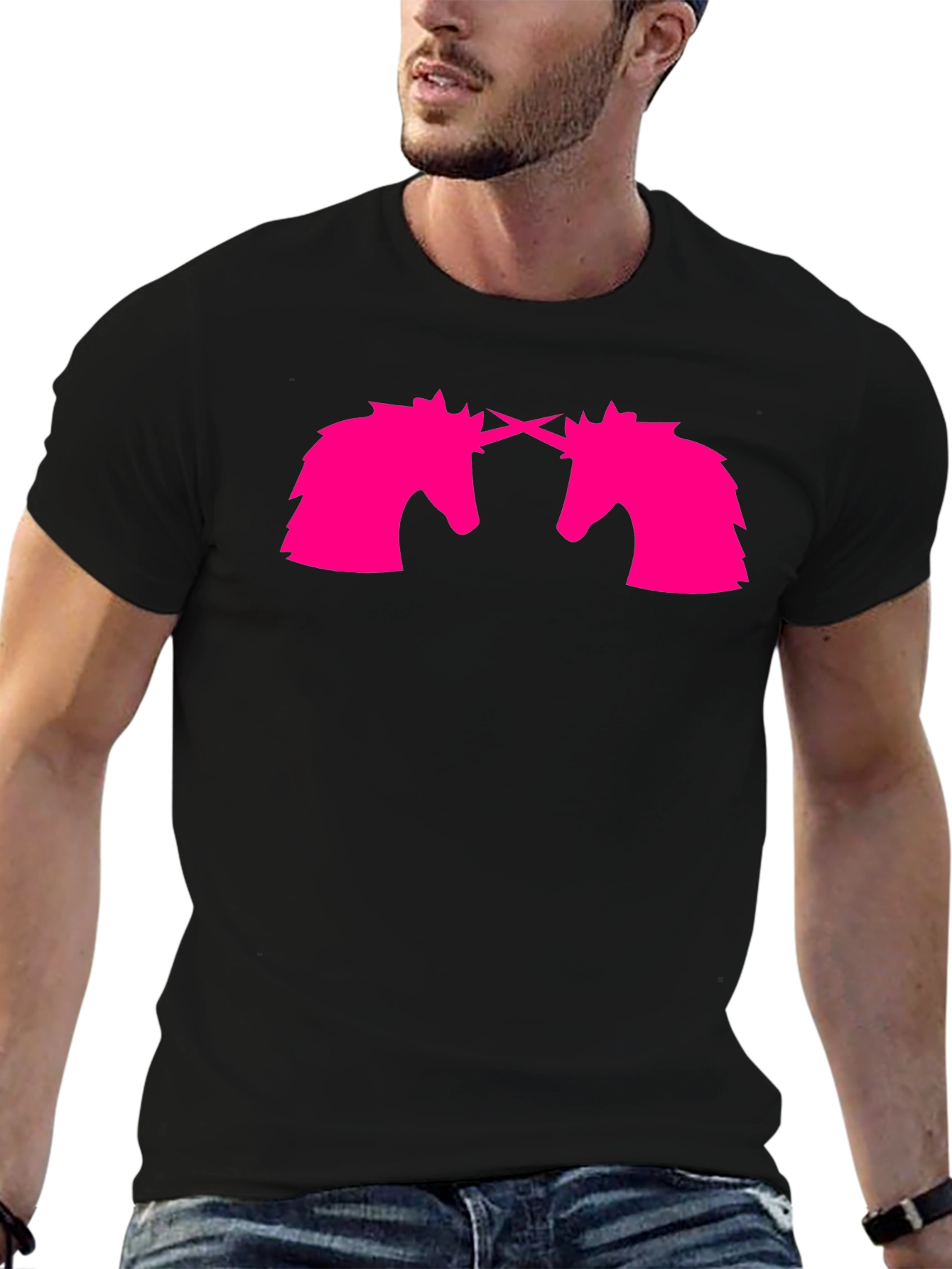 Unicorn Love Graphic Tee - Black