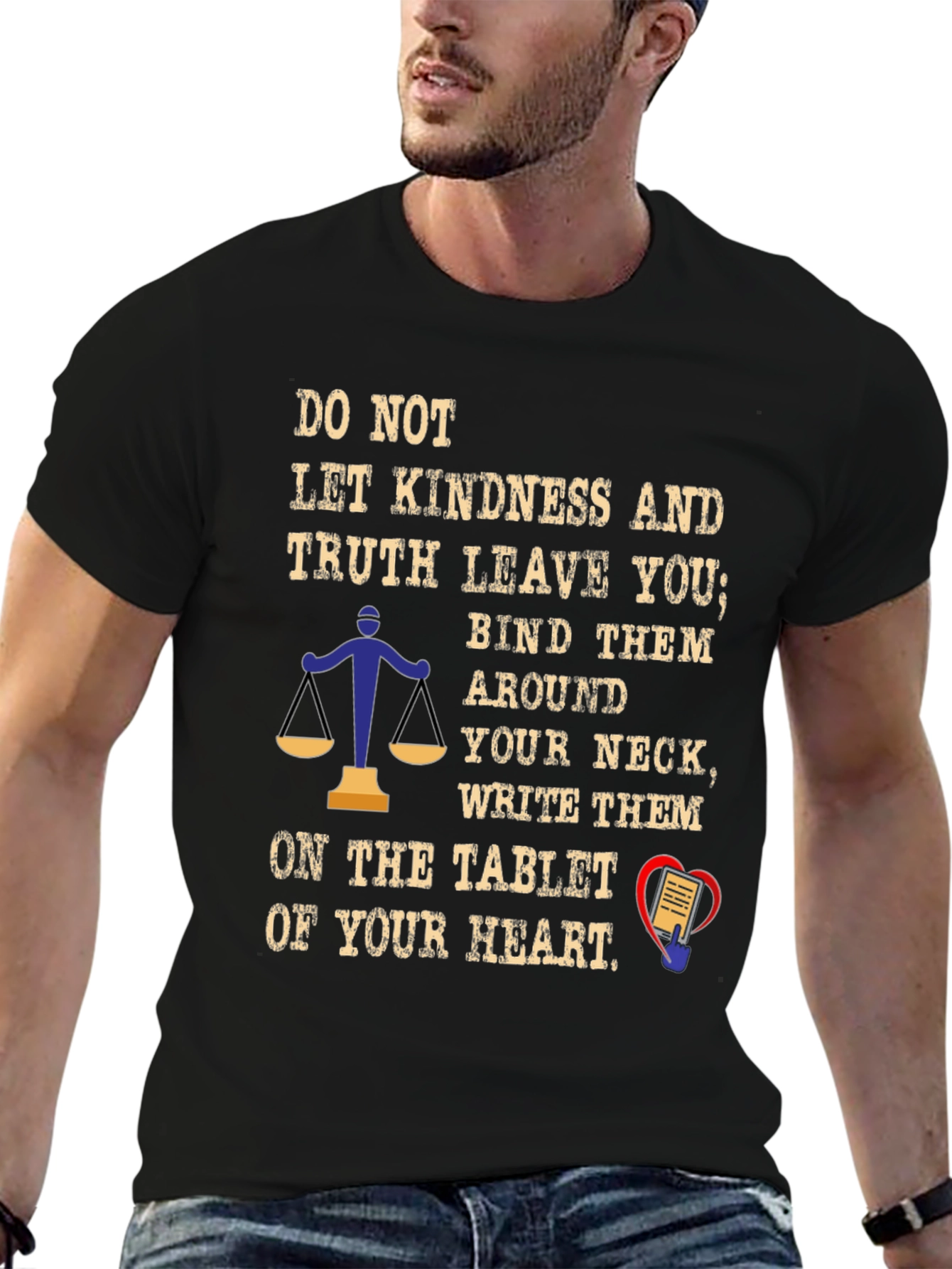Kindness & Truth Graphic Tee - Unisex Black T-Shirt