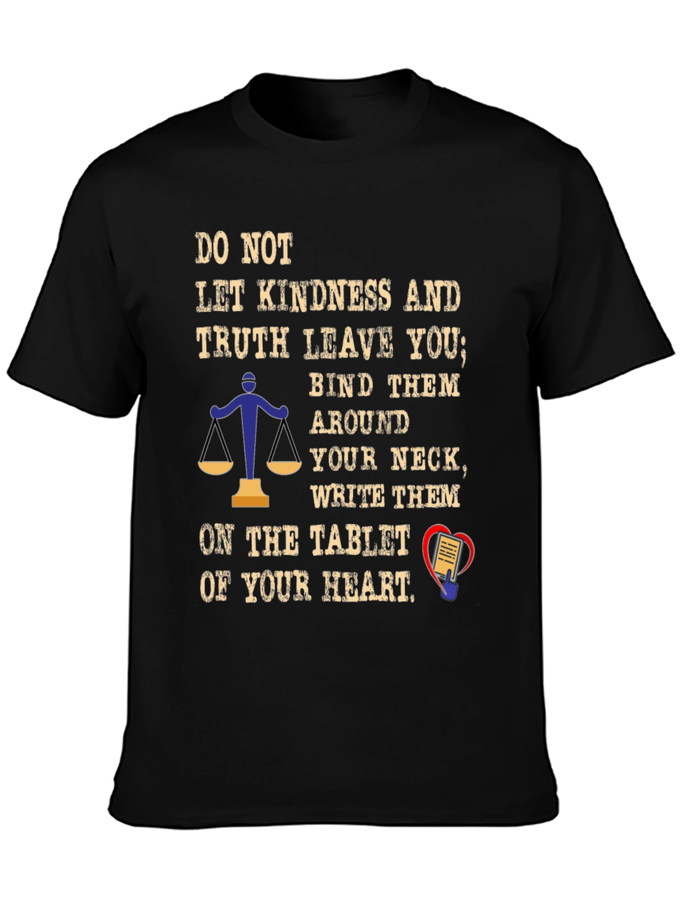 Kindness & Truth Graphic Tee - Unisex Black T-Shirt