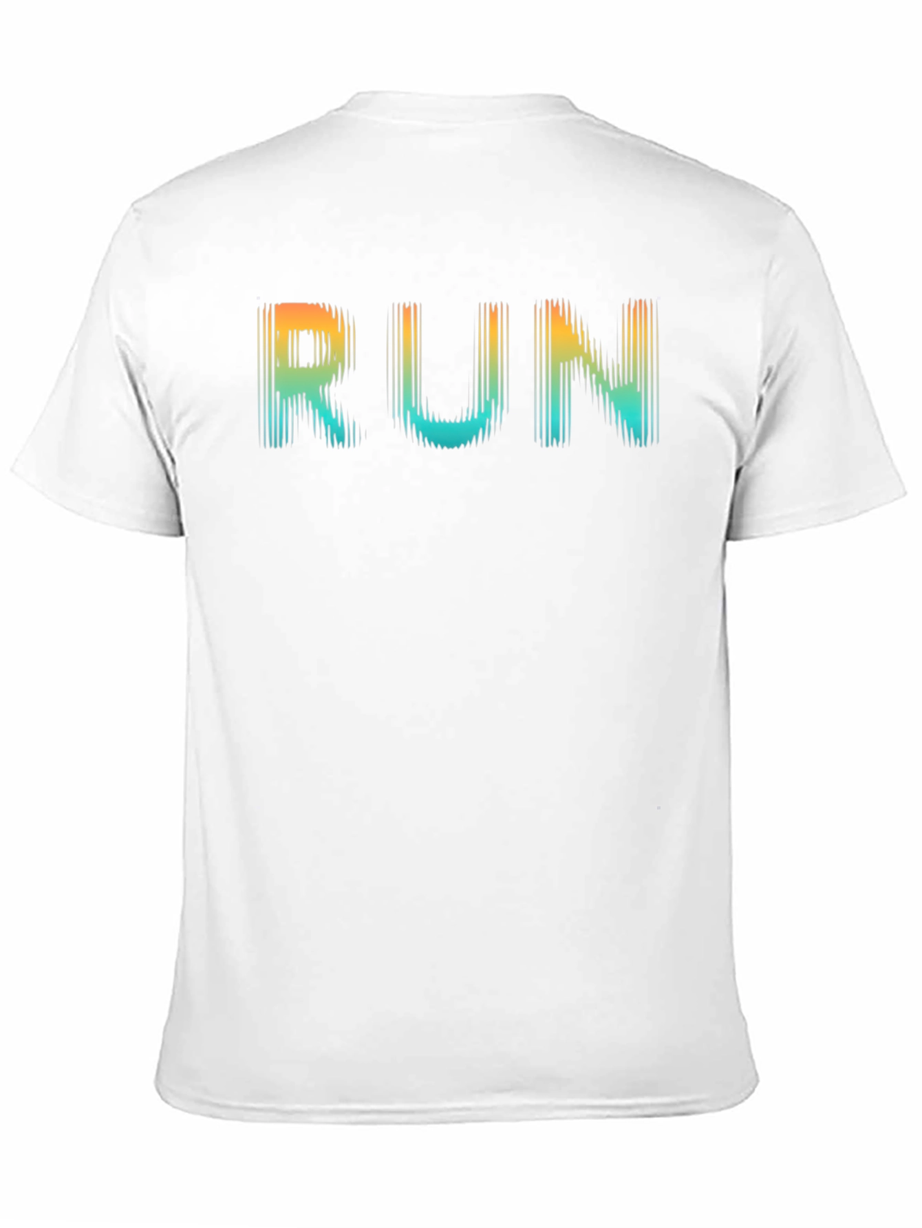 Mens Black RUN Graphic T-Shirt