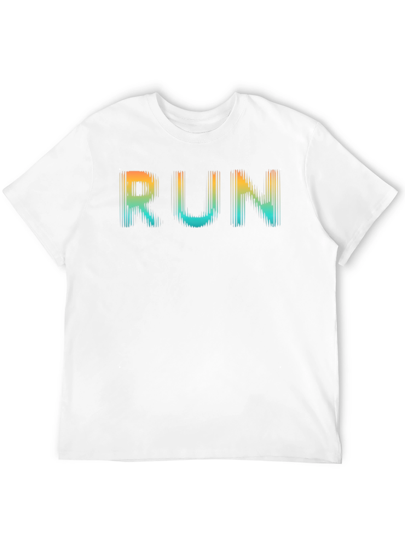 Mens Black RUN Graphic T-Shirt