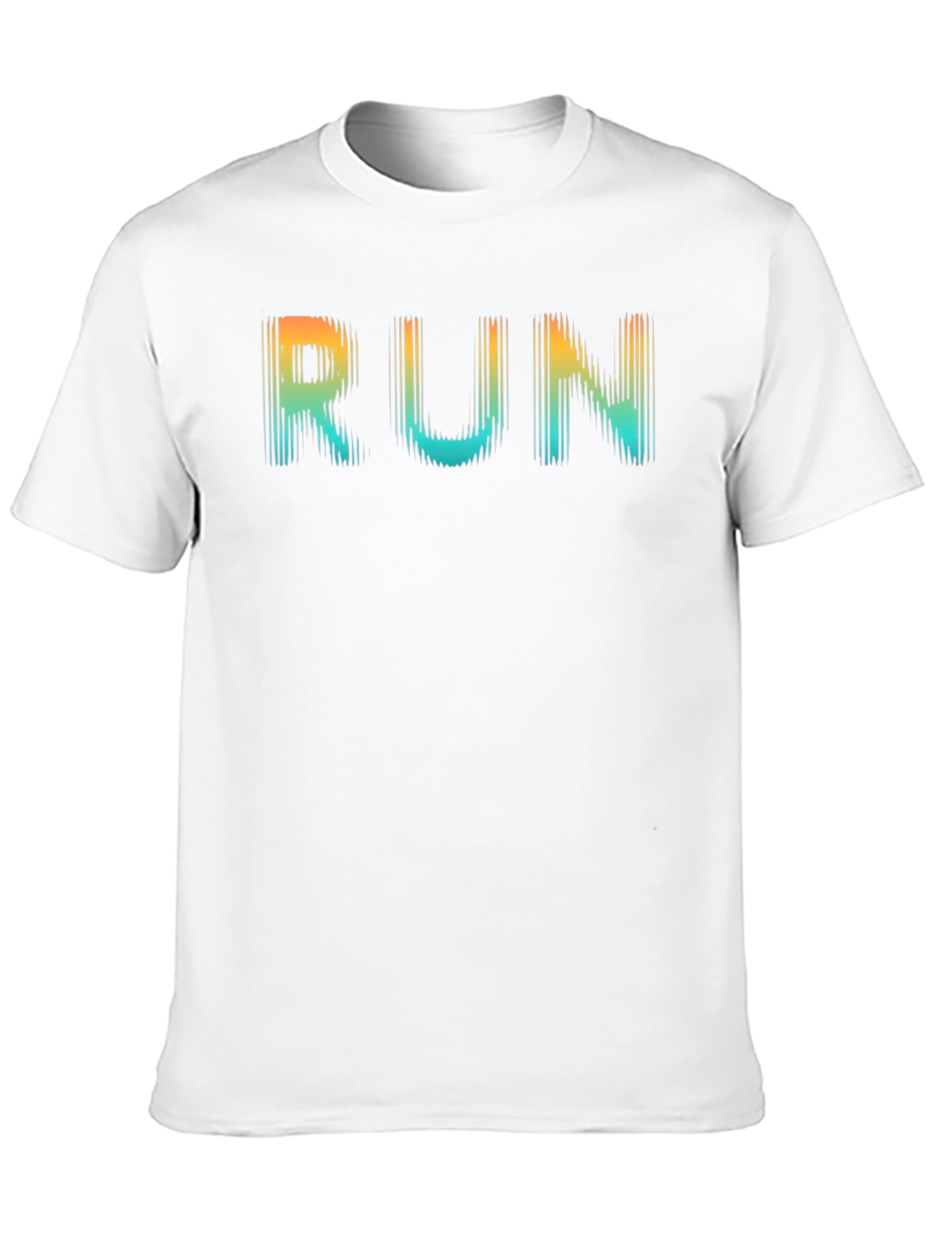 Mens Black RUN Graphic T-Shirt