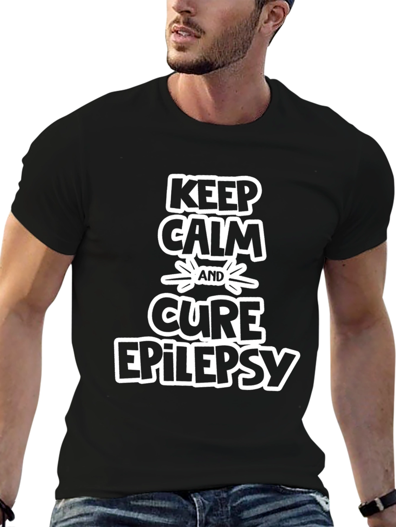 Keep Calm and Cure Epilepsy Graphic Tee