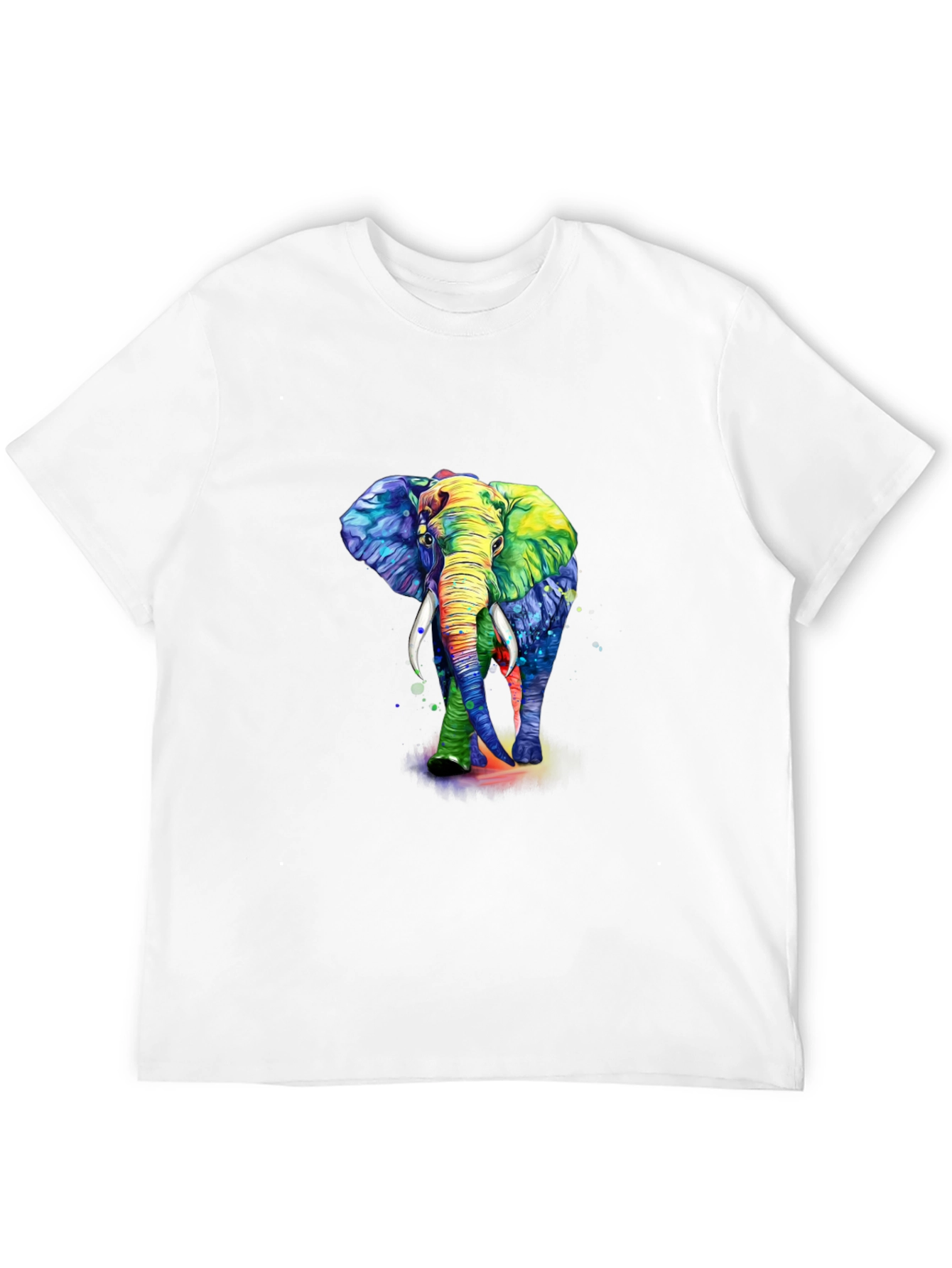 Colorful Elephant Graphic T-Shirt