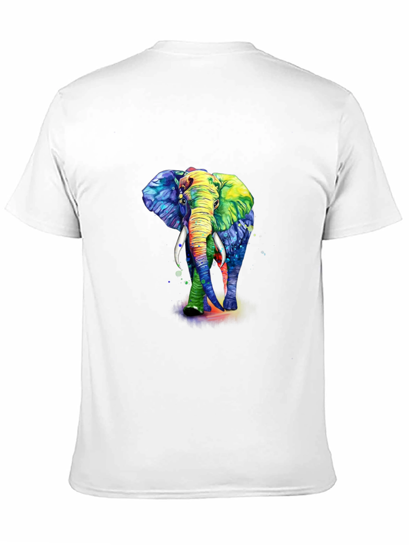 Colorful Elephant Graphic T-Shirt
