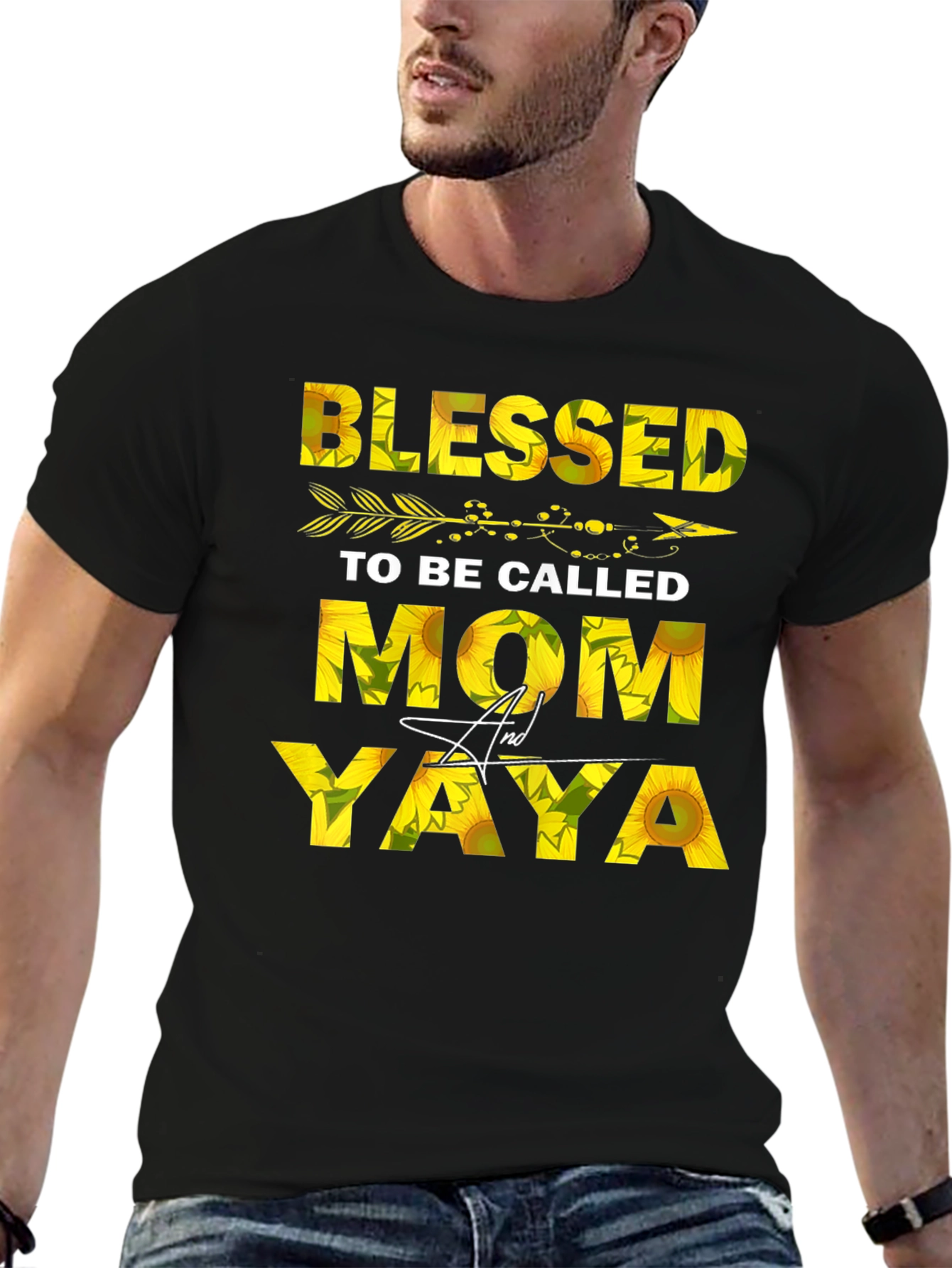 Blessed Mom Yaya Sunflower Graphic Tee