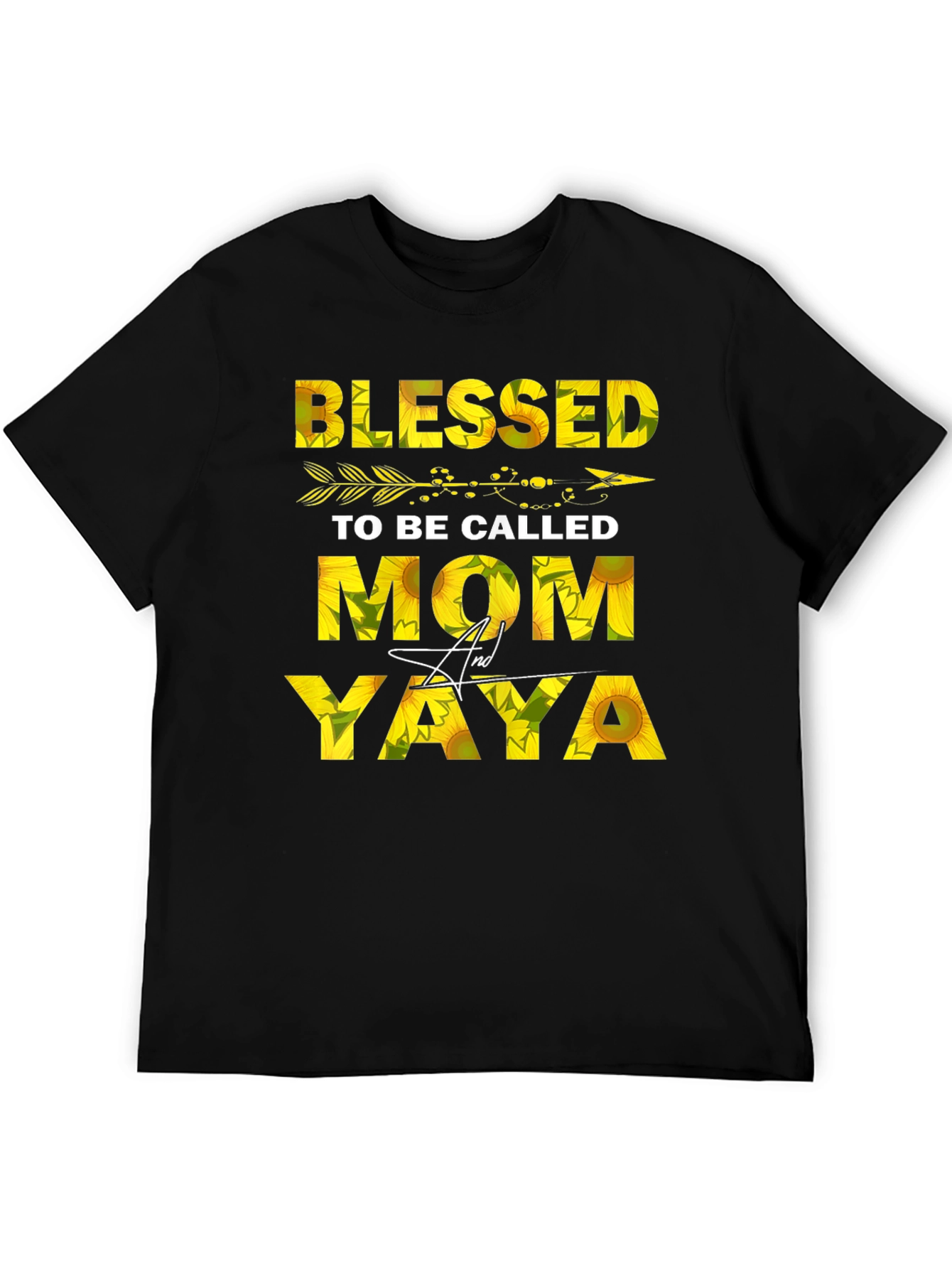 Blessed Mom Yaya Sunflower Graphic Tee