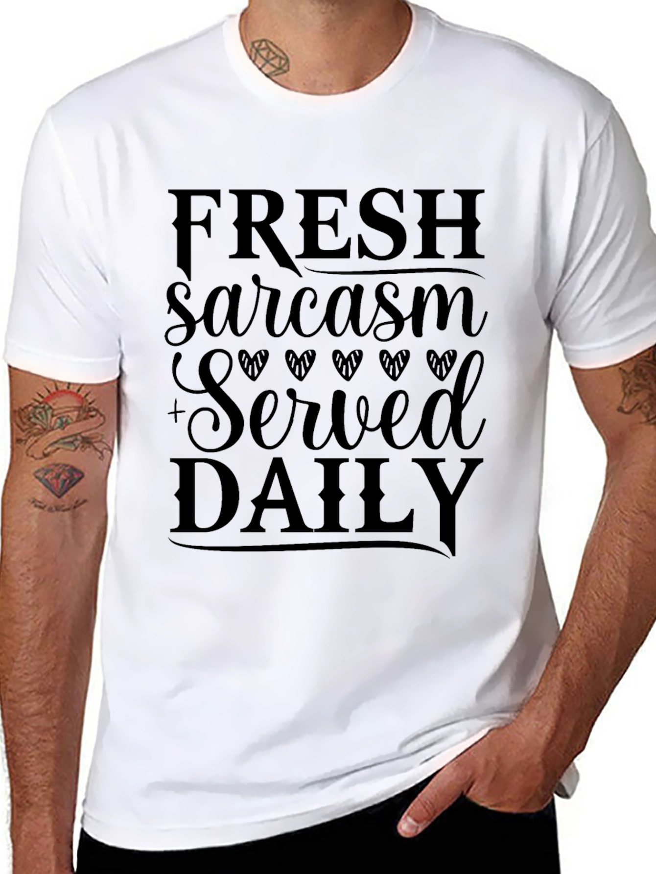 Fresh Sarcasm Served Daily Graphic T-Shirt