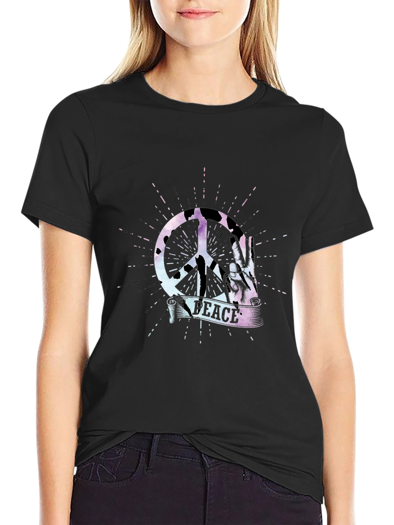 Peace Sign Graphic T-Shirt - Stylish Mens Tee